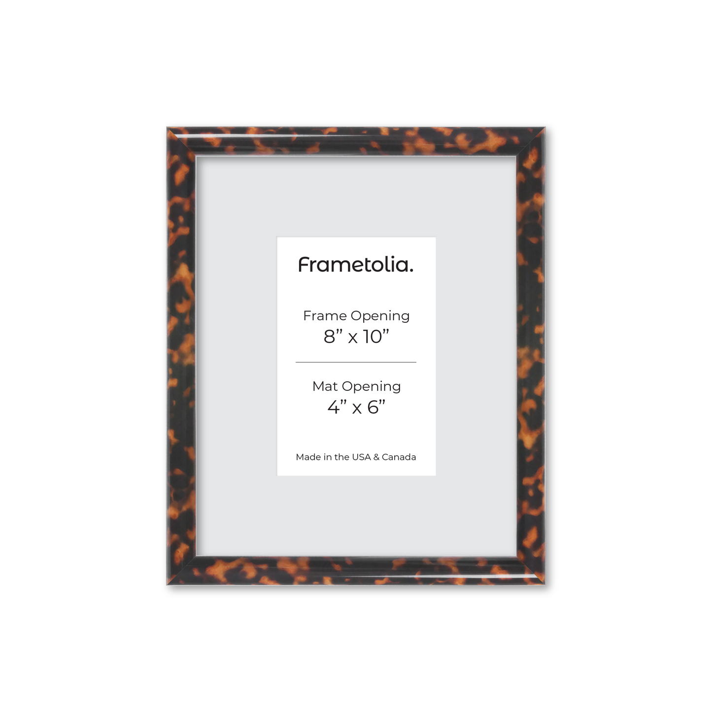 8" x 10" Tortoise Burlwood Milano Wall Frame