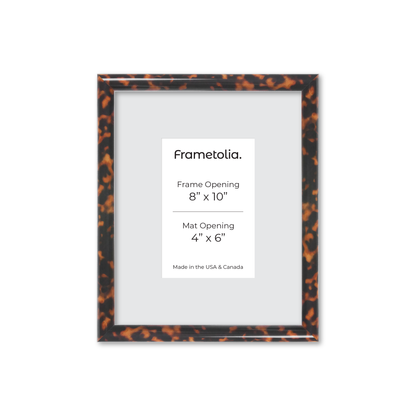 8" x 10" Tortoise Burlwood Milano Wall Frame