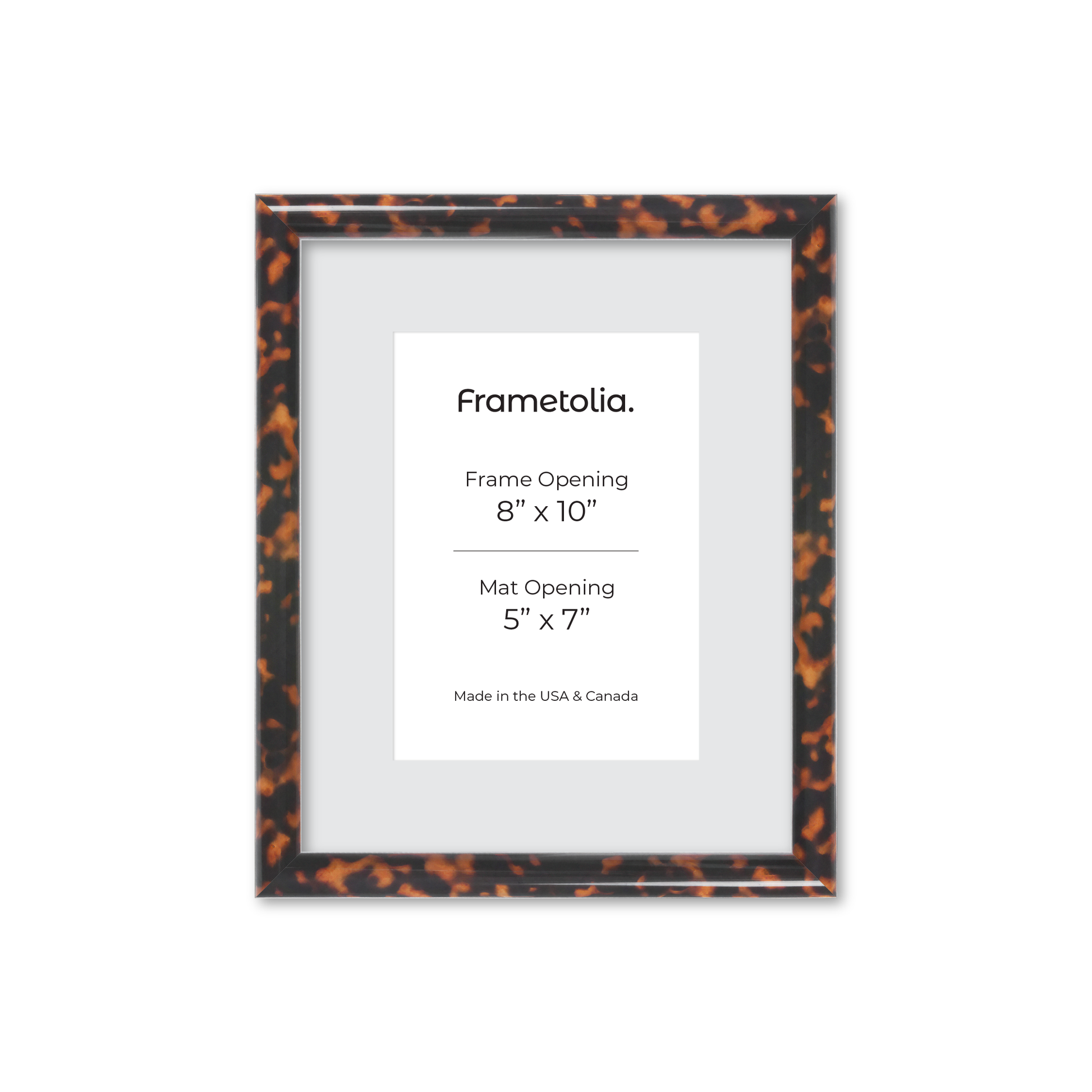 8" x 10" Tortoise Burlwood Milano Wall Frame