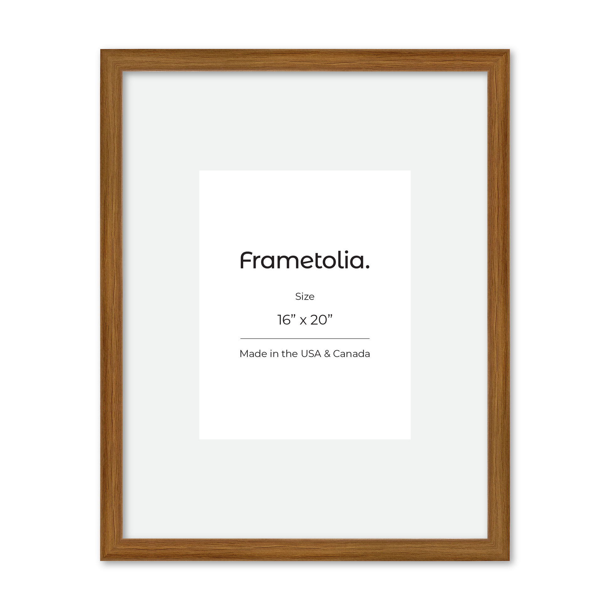 16" x 20" Light Oak Hudson Narrows Wall Frame