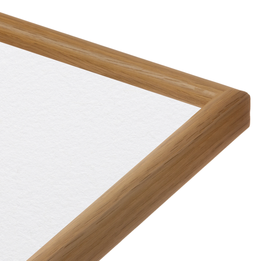 corner of the Light Oak Hudson Narrows Wall Frame