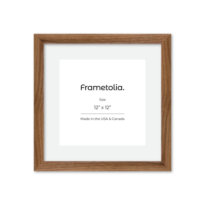 12" x 12" Light Walnut Hudson Narrows Wall Frame