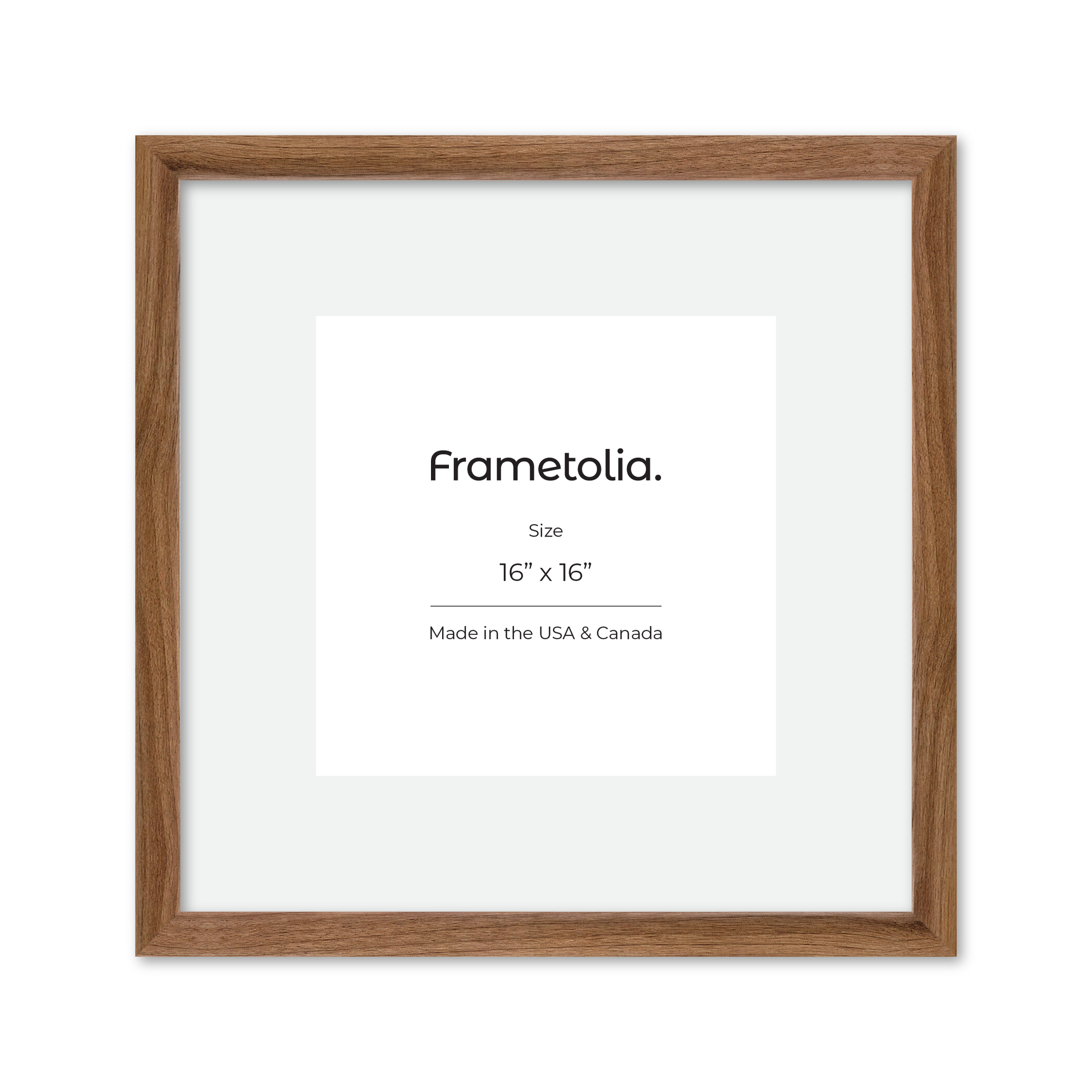 16" x 16" Light Walnut Hudson Narrows Wall Frame