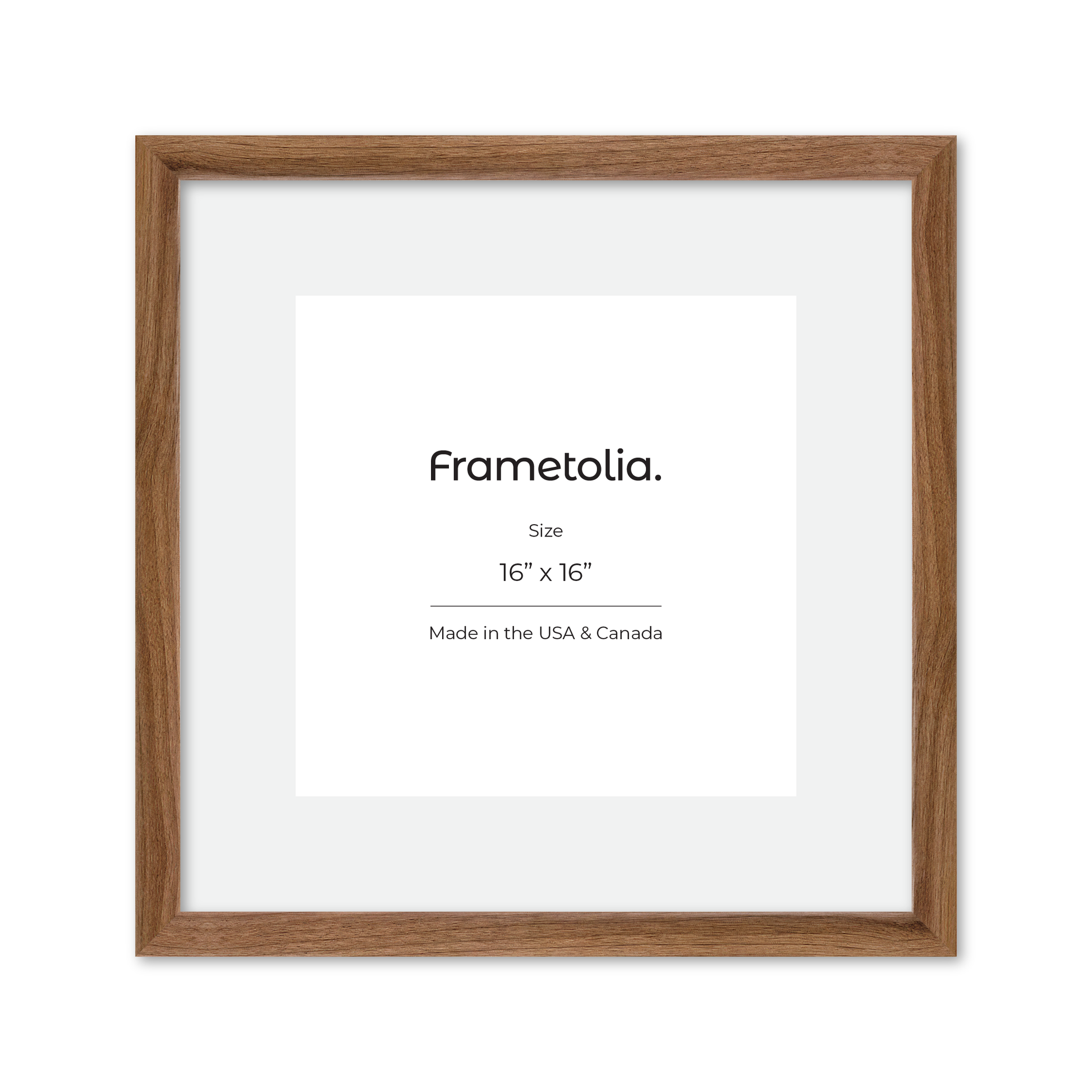 16" x 16" Light Walnut Hudson Narrows Wall Frame