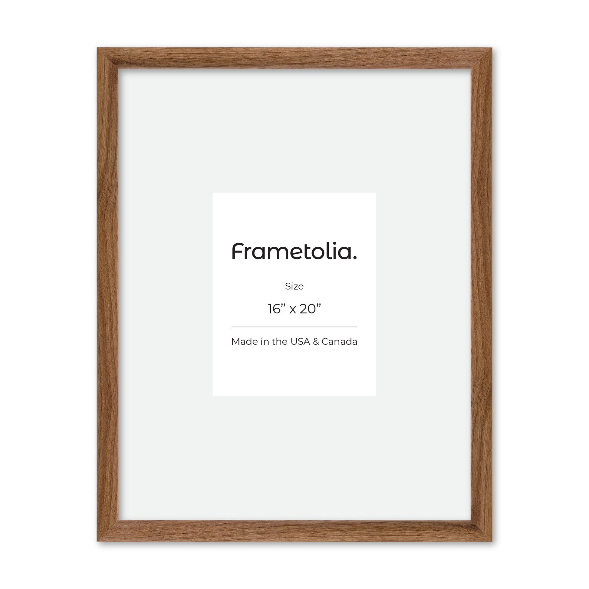 16" x 20" Light Walnut Hudson Narrows Wall Frame