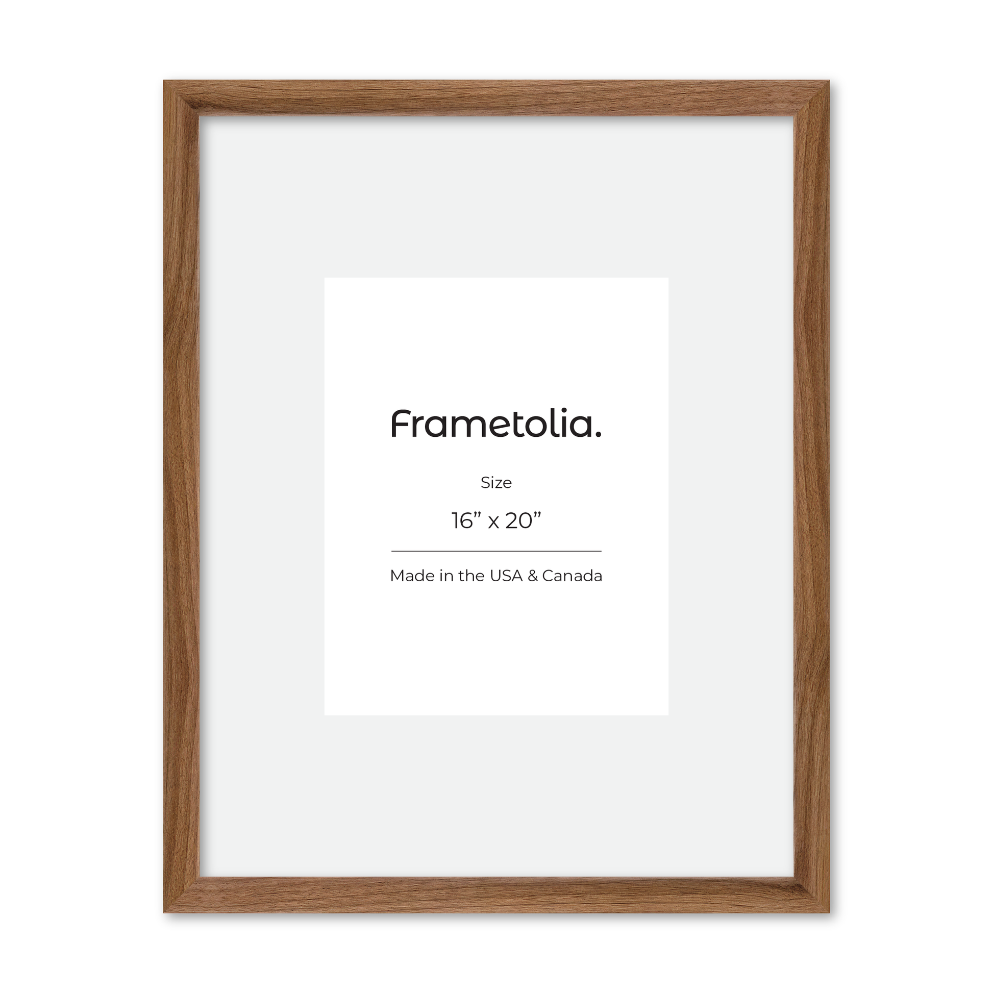 16" x 20" Light Walnut Hudson Narrows Wall Frame