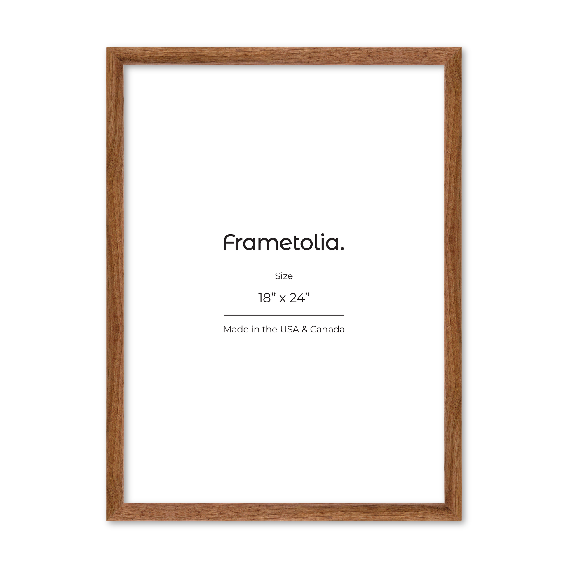 18" x 24" Light Walnut Hudson Narrows Wall Frame