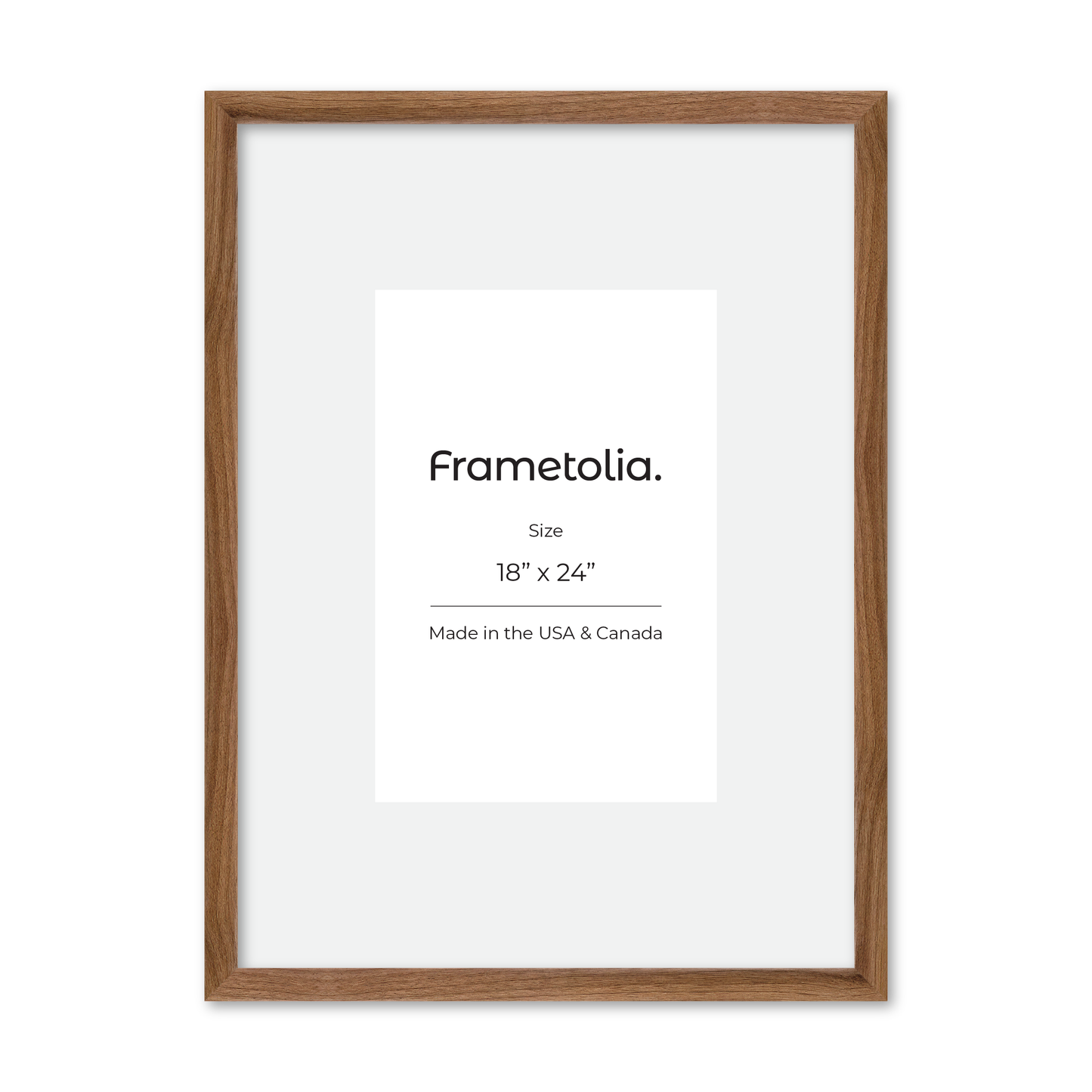 18" x 24" Light Walnut Hudson Narrows Wall Frame