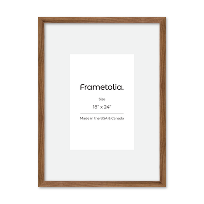 18" x 24" Light Walnut Hudson Narrows Wall Frame