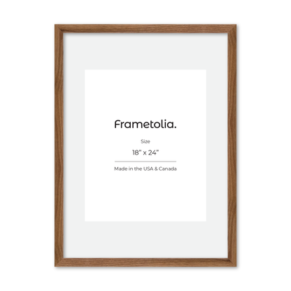 18" x 24" Light Walnut Hudson Narrows Wall Frame