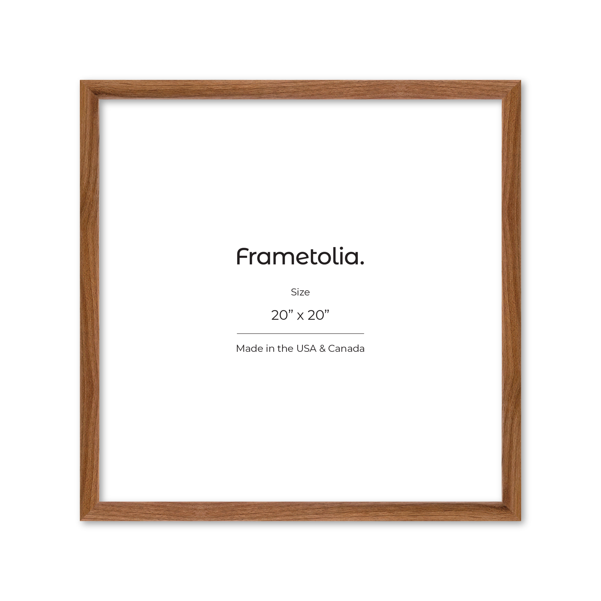 20" x 20" Light Walnut Hudson Narrows Wall Frame
