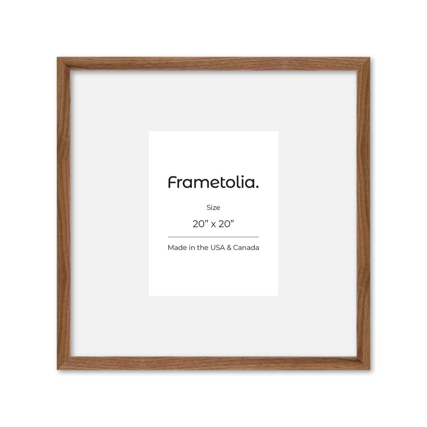 20" x 20" Light Walnut Hudson Narrows Wall Frame
