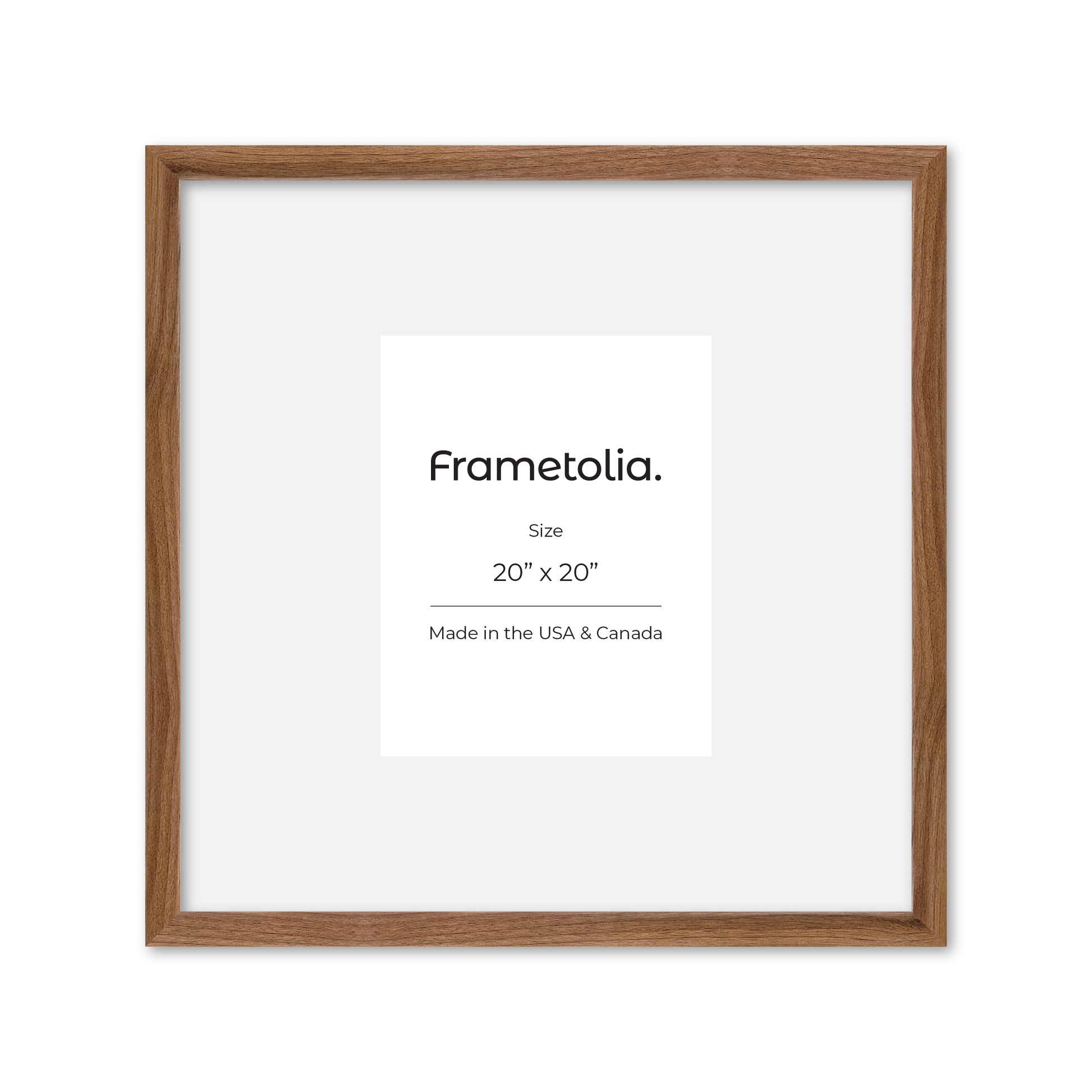 20" x 20" Light Walnut Hudson Narrows Wall Frame