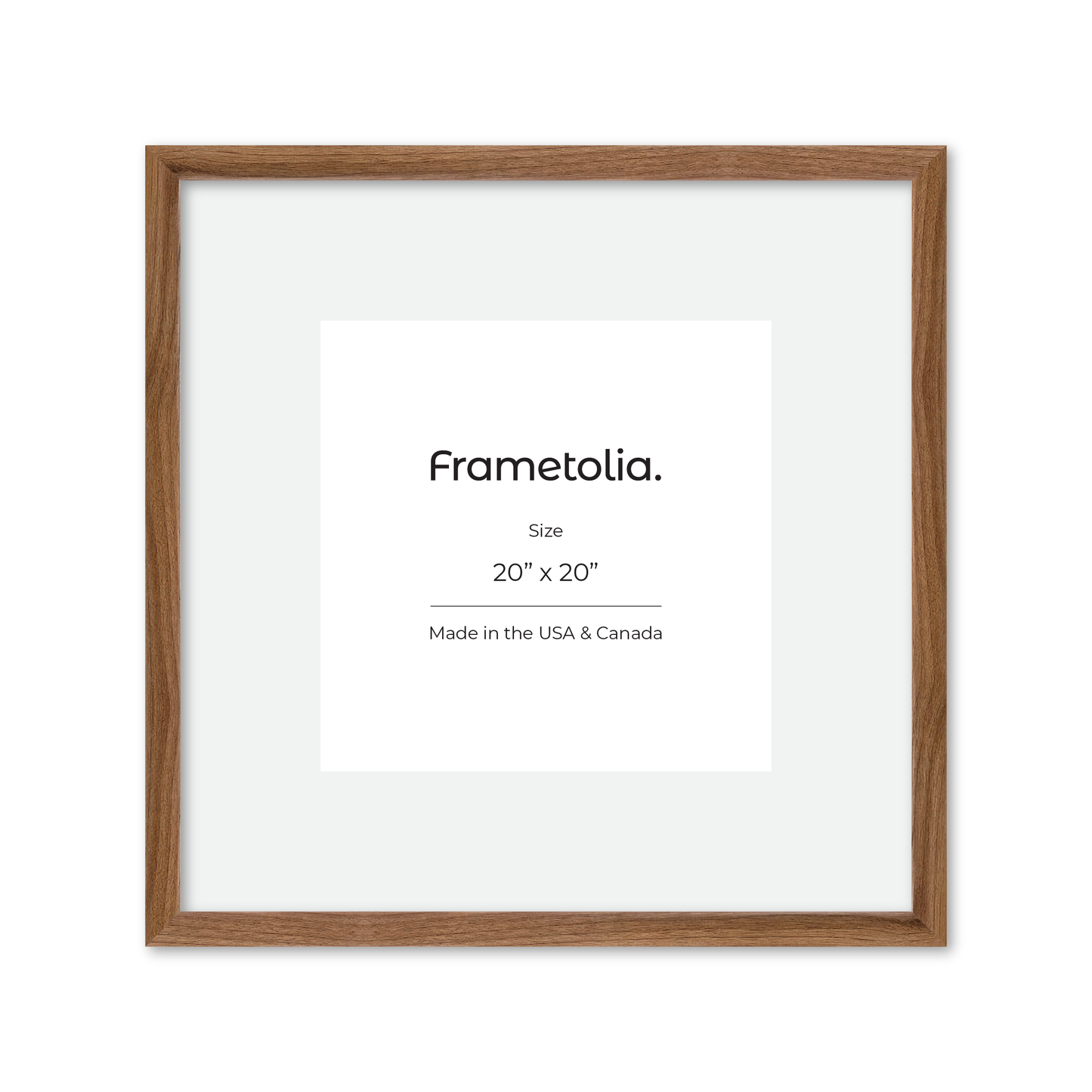 20" x 20" Light Walnut Hudson Narrows Wall Frame