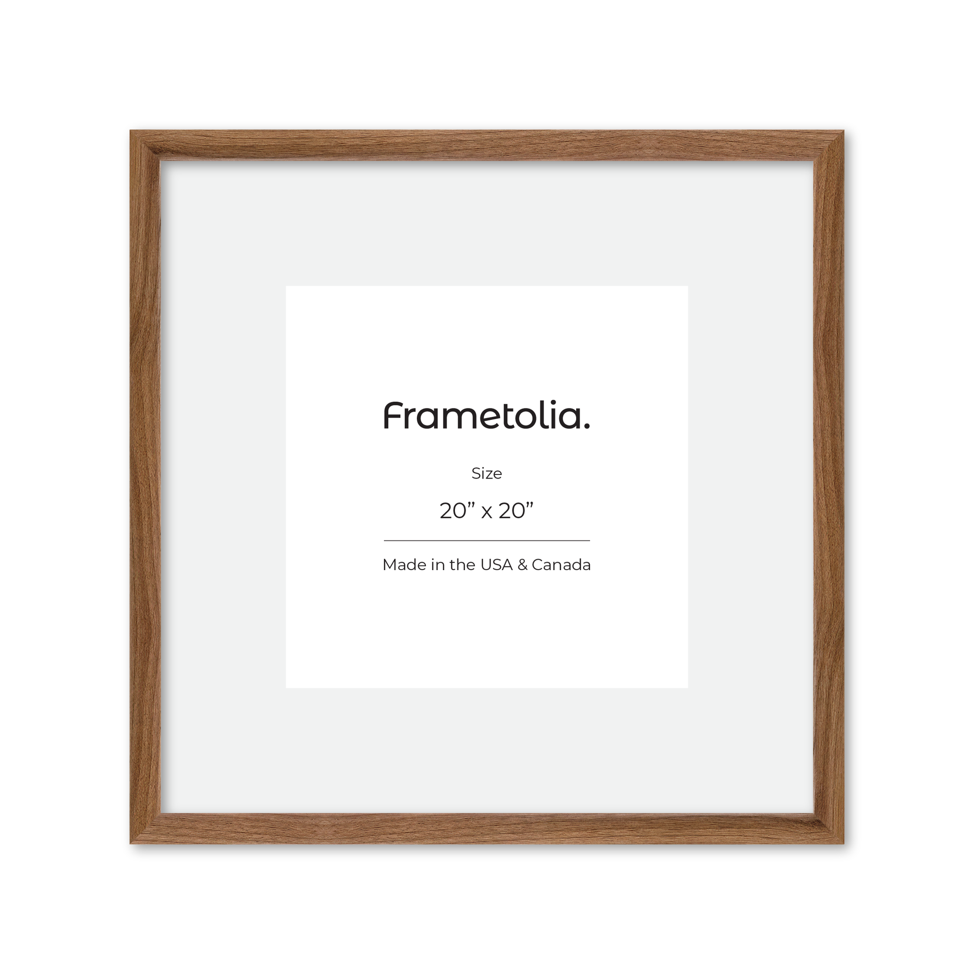 20" x 20" Light Walnut Hudson Narrows Wall Frame