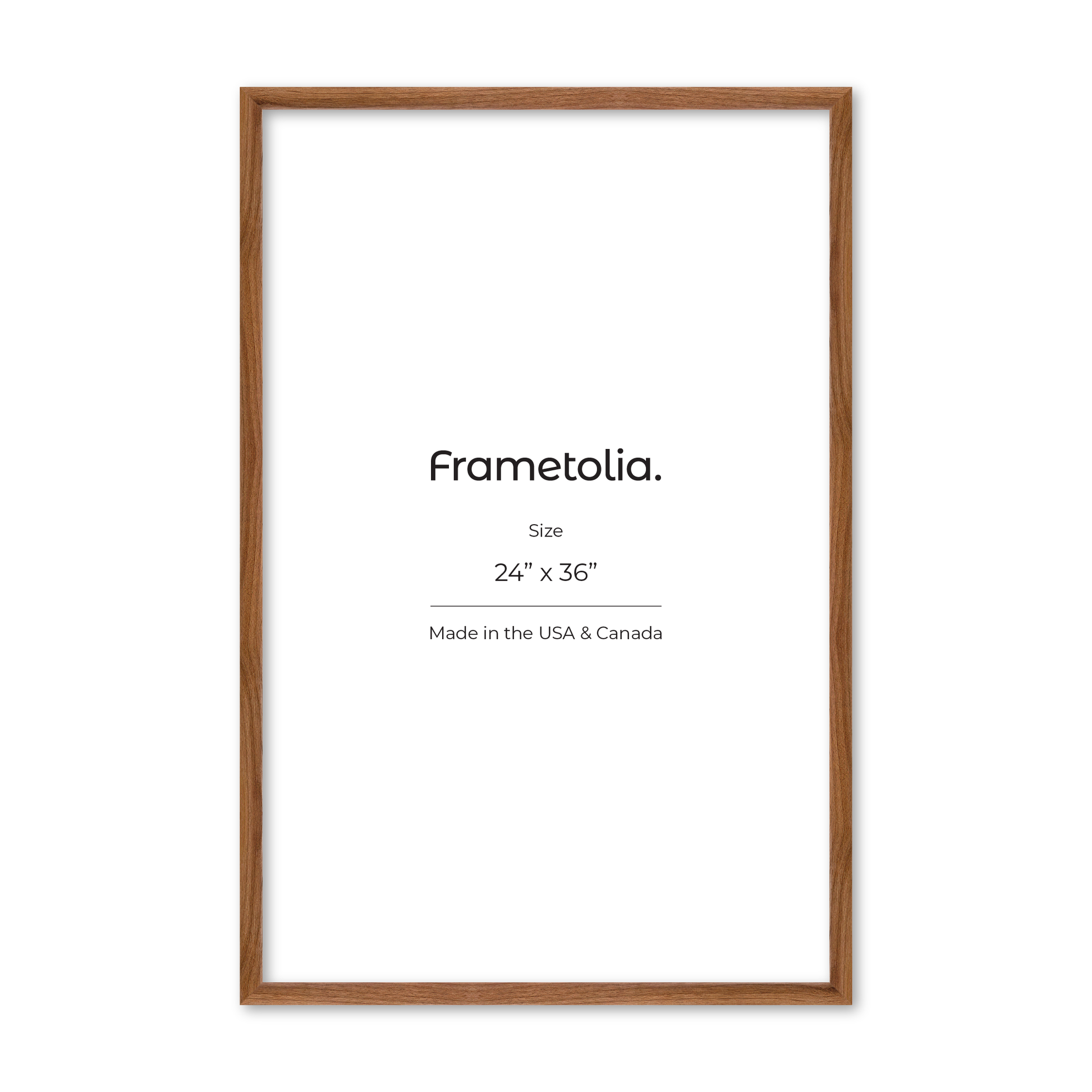 24" x 36" Light Walnut Hudson Narrows Wall Frame