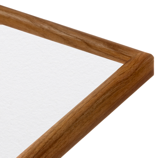 corner of the Light Walnut Hudson Narrows Wall Frame