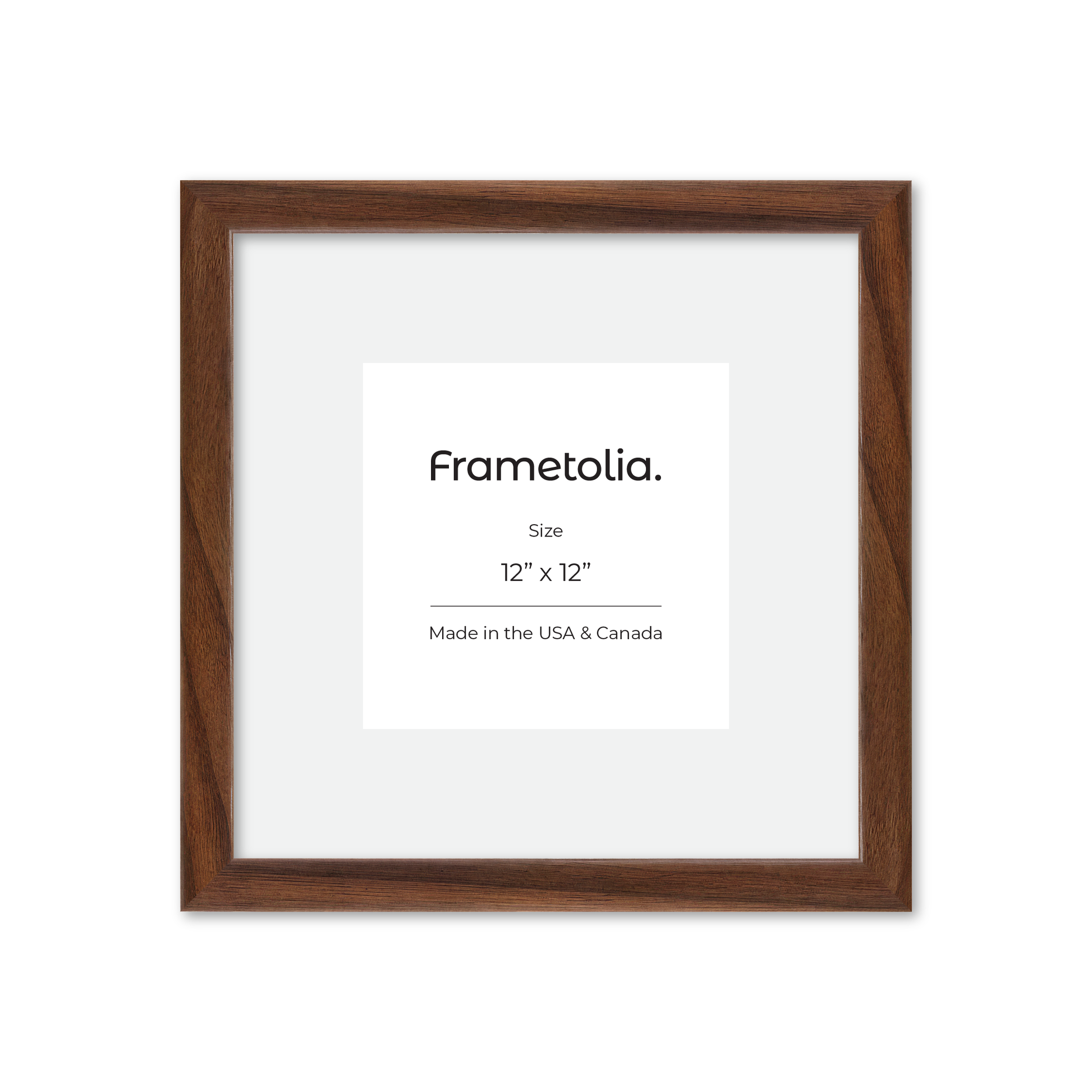 12" x 12" Dark Walnut Hudson Narrows Wall Frame