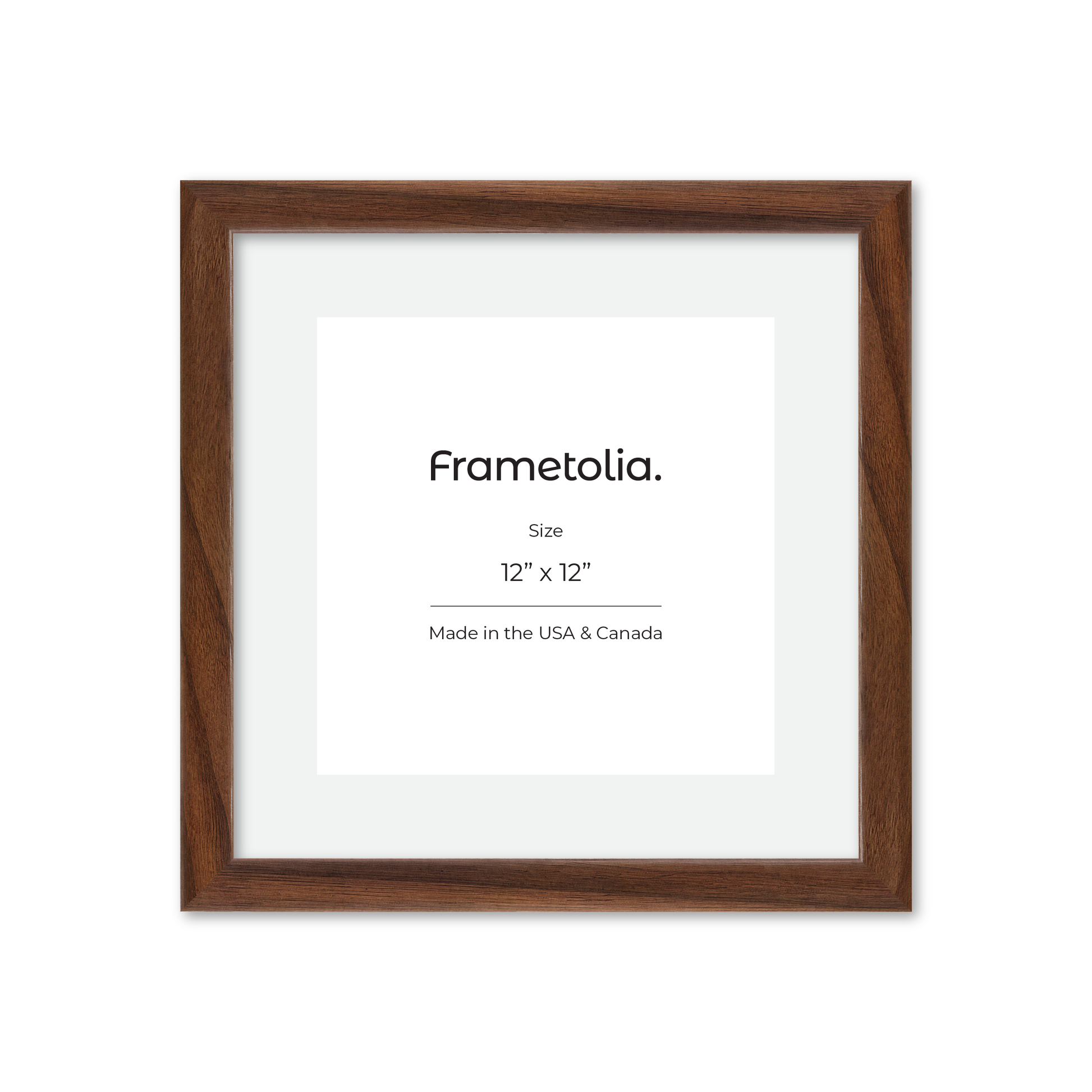 12" x 12" Dark Walnut Hudson Narrows Wall Frame