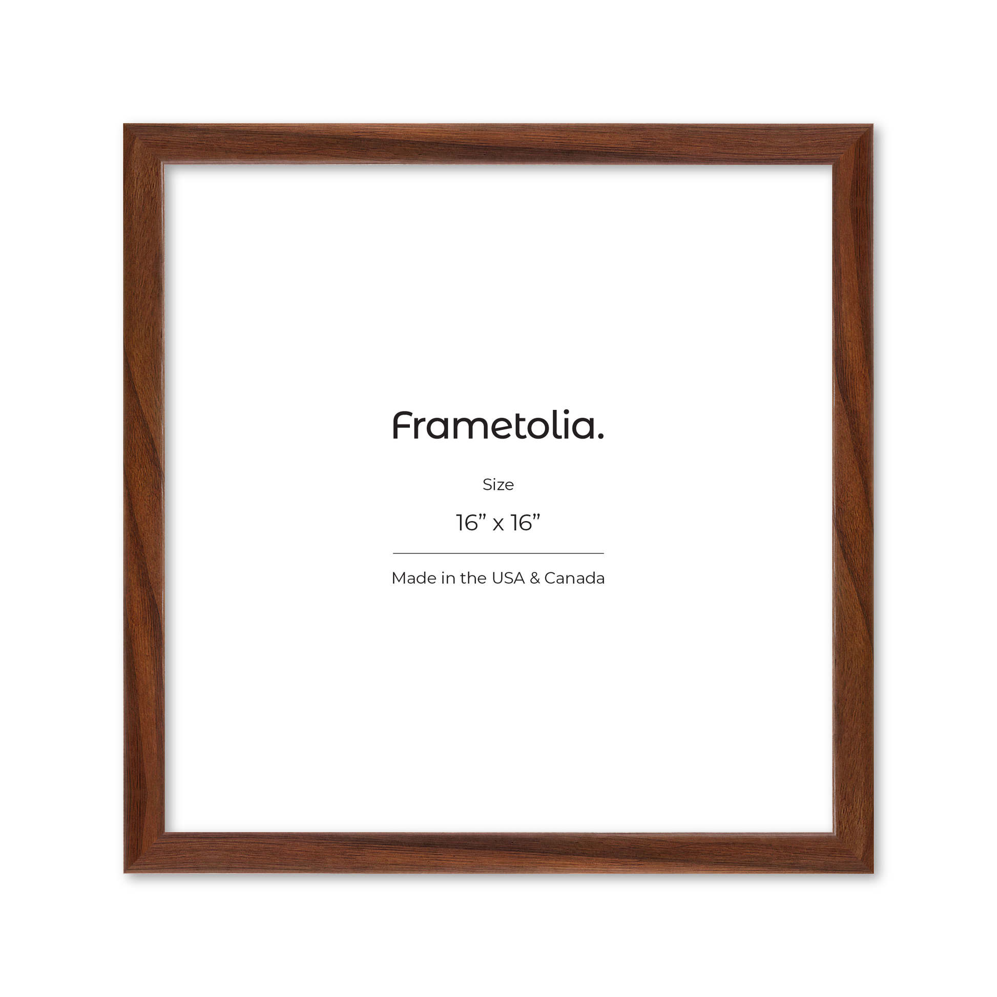 16" x 16" Dark Walnut Hudson Narrows Wall Frame