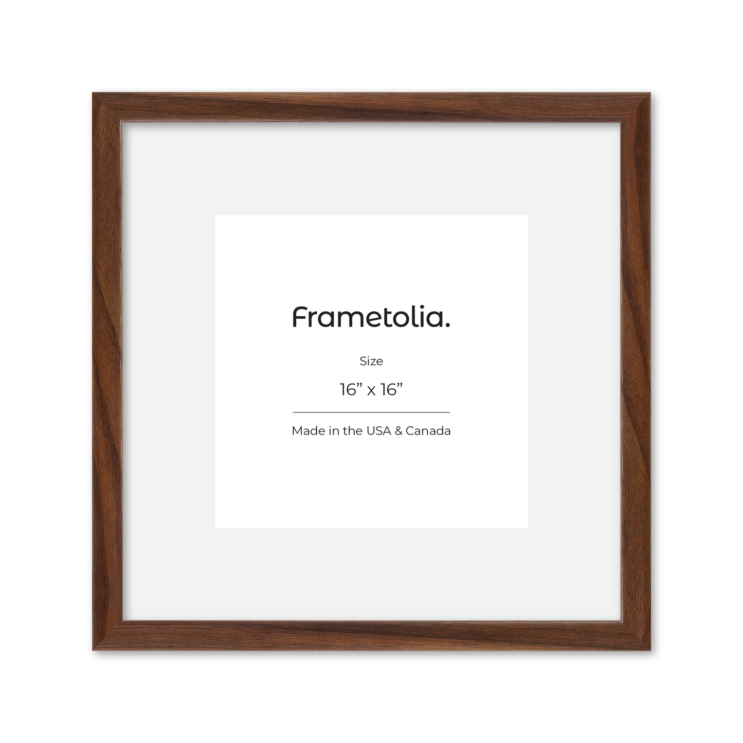 16" x 16" Dark Walnut Hudson Narrows Wall Frame