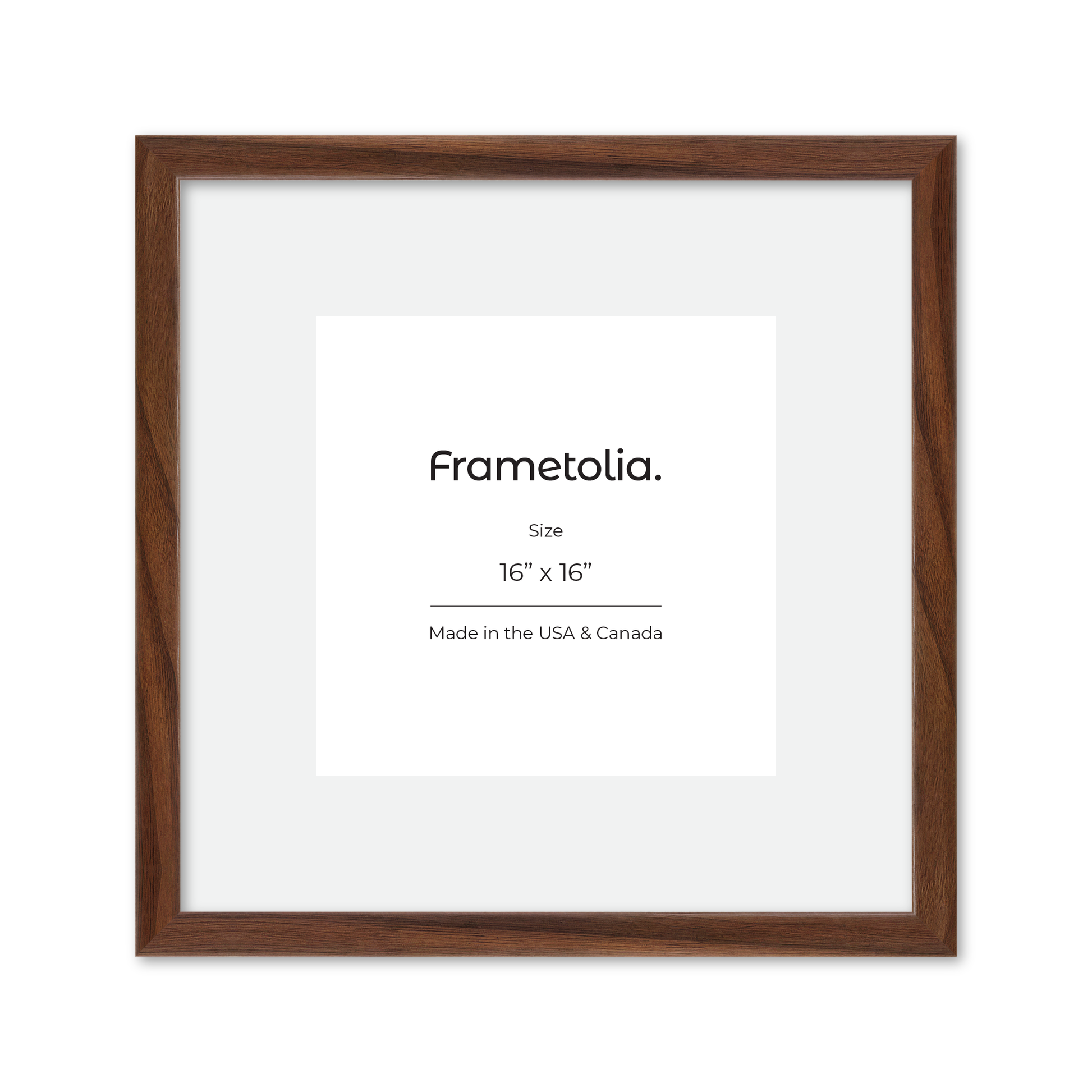 16" x 16" Dark Walnut Hudson Narrows Wall Frame