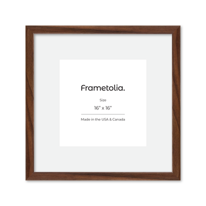 16" x 16" Dark Walnut Hudson Narrows Wall Frame