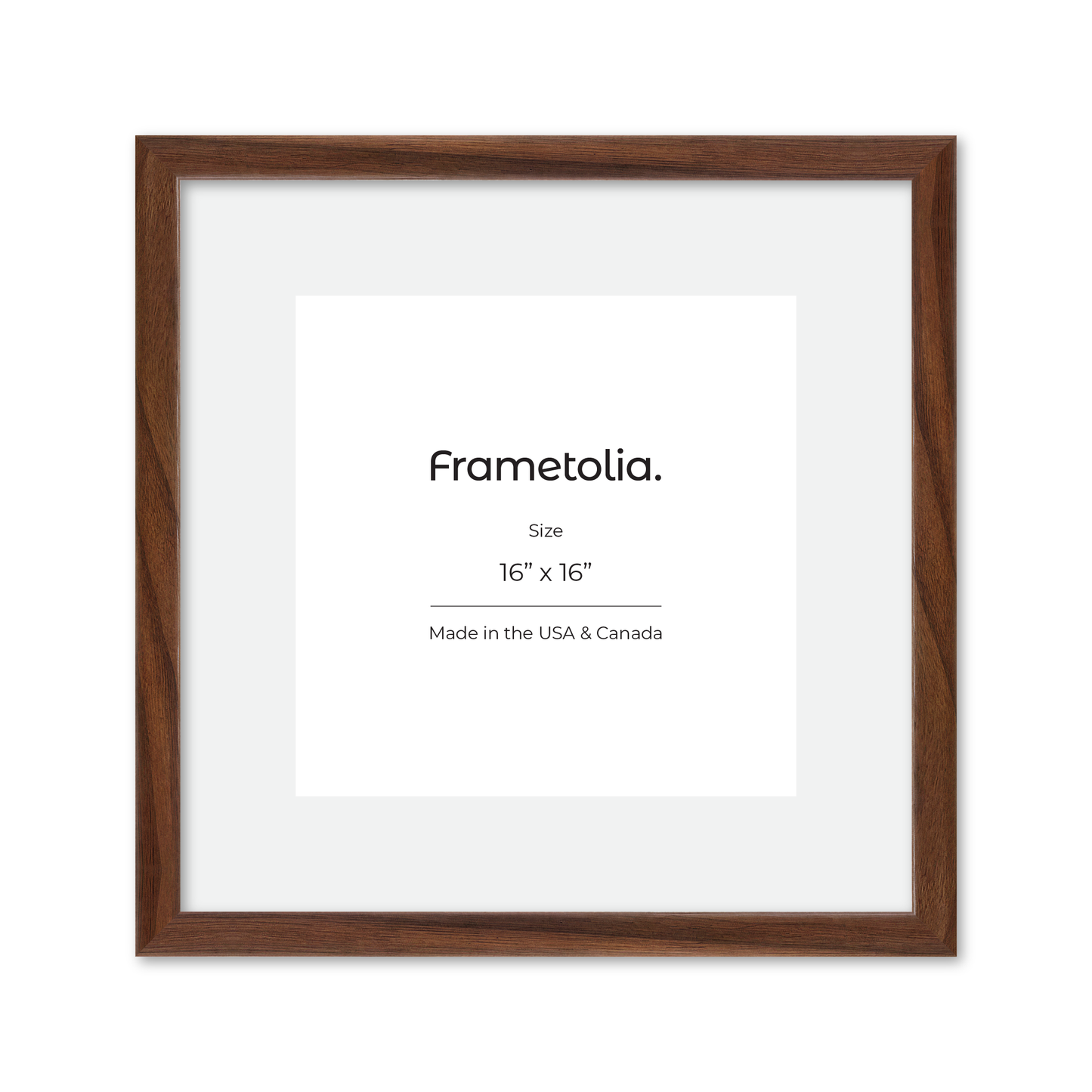 16" x 16" Dark Walnut Hudson Narrows Wall Frame