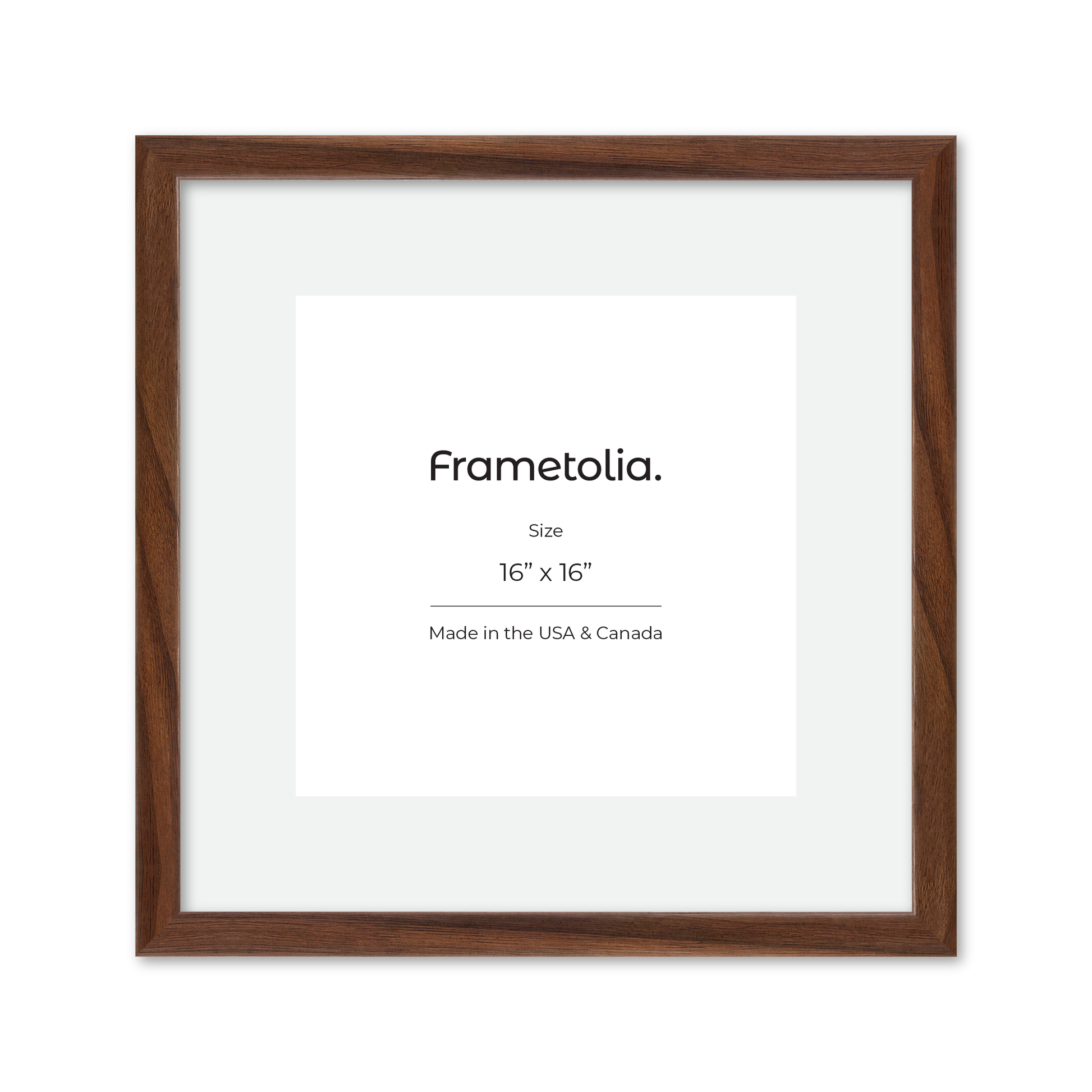 16" x 16" Dark Walnut Hudson Narrows Wall Frame