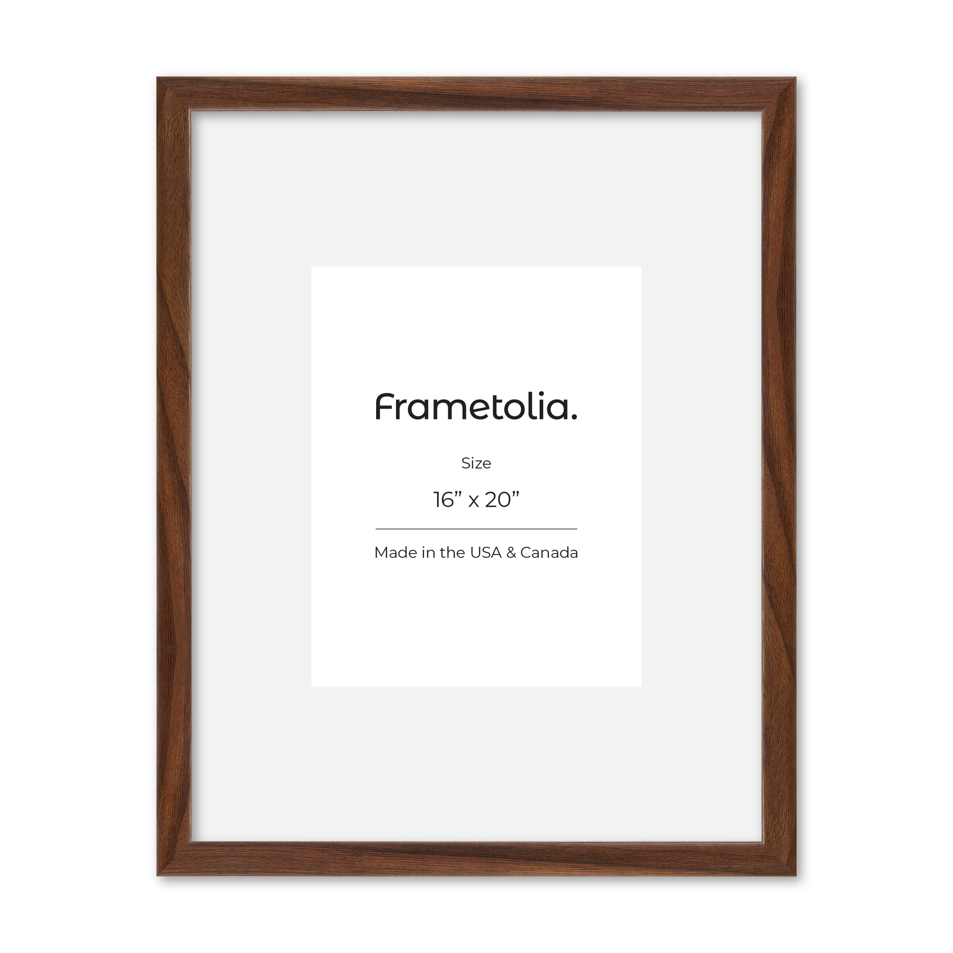 16" x 20" Dark Walnut Hudson Narrows Wall Frame