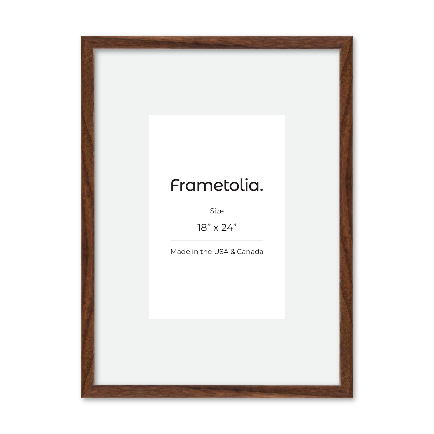 18" x 24" Dark Walnut Hudson Narrows Wall Frame