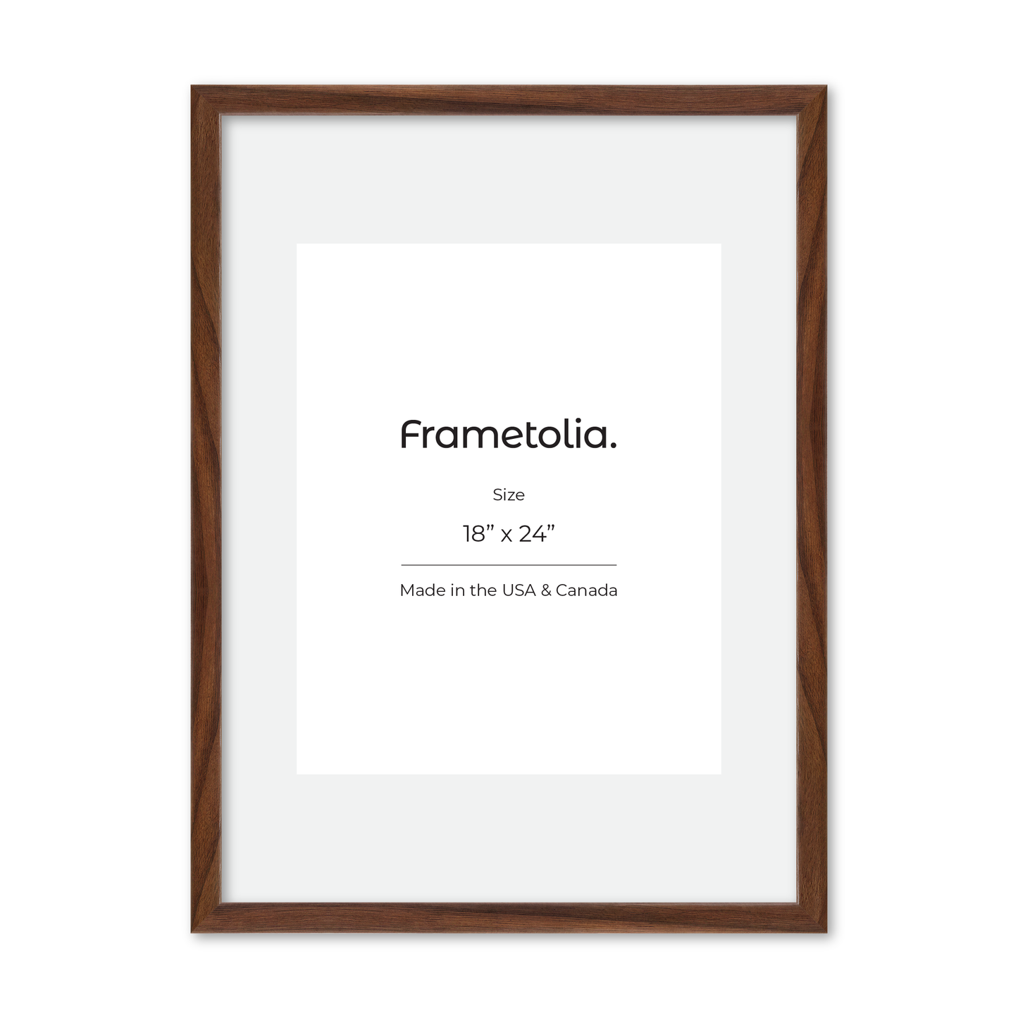 18" x 24" Dark Walnut Hudson Narrows Wall Frame