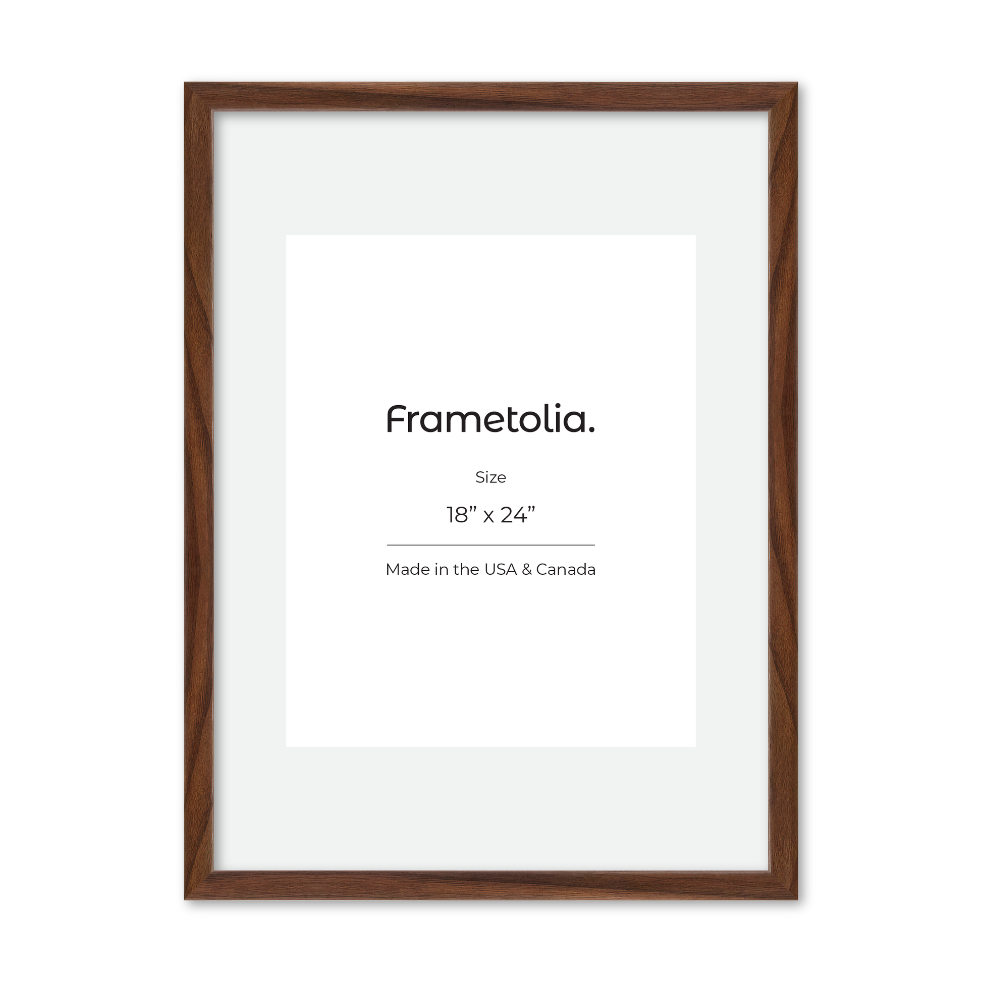18" x 24" Dark Walnut Hudson Narrows Wall Frame