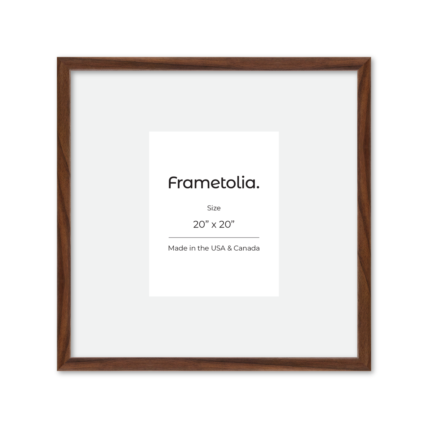 20" x 20" Dark Walnut Hudson Narrows Wall Frame