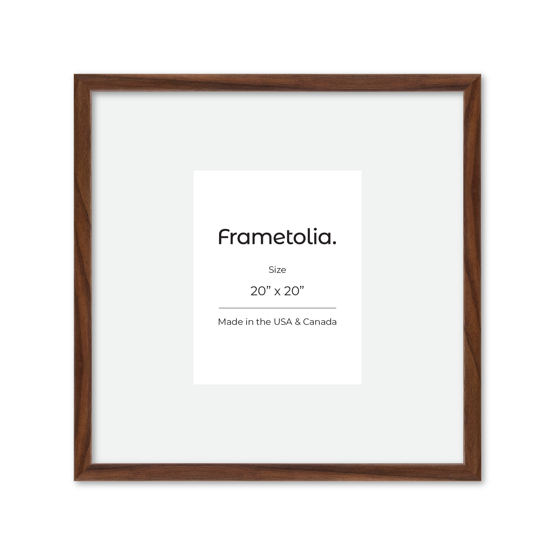 20" x 20" Dark Walnut Hudson Narrows Wall Frame