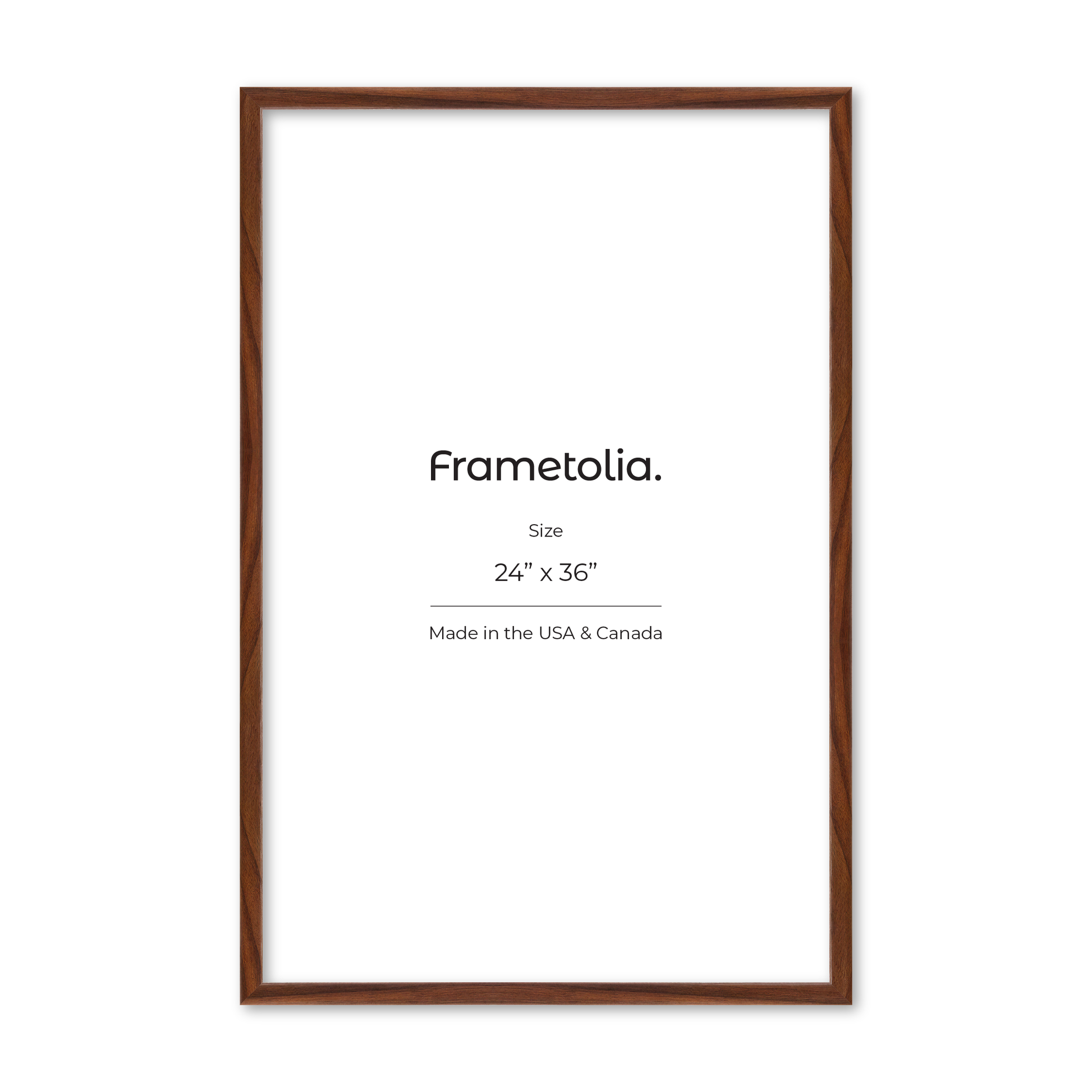 24" x 36" Dark Walnut Hudson Narrows Wall Frame