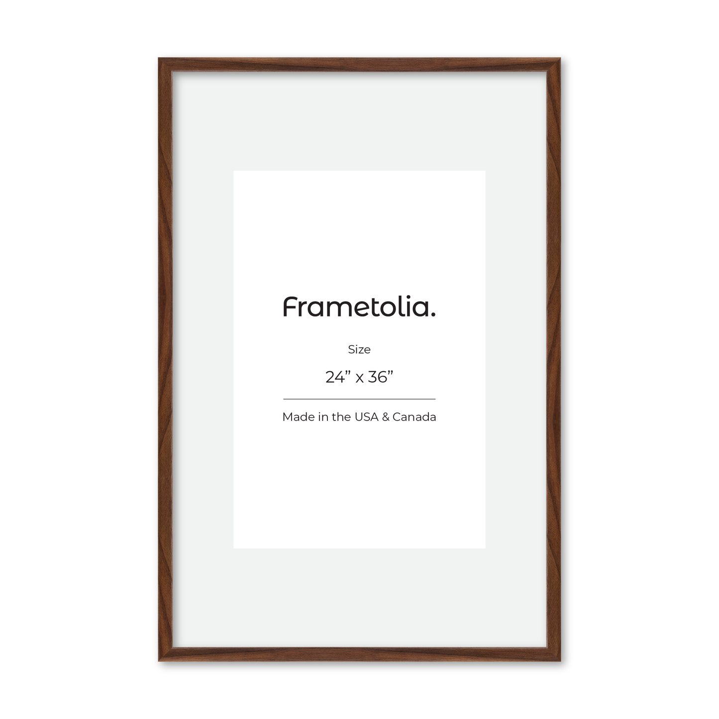 24" x 36" Dark Walnut Hudson Narrows Wall Frame