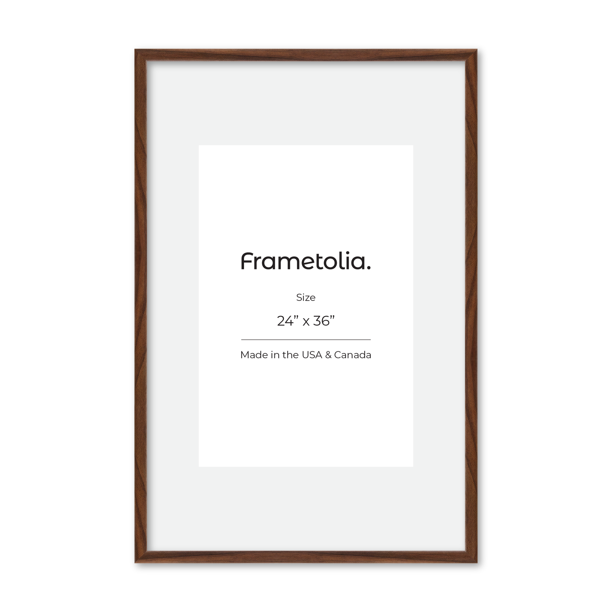 24" x 36" Dark Walnut Hudson Narrows Wall Frame