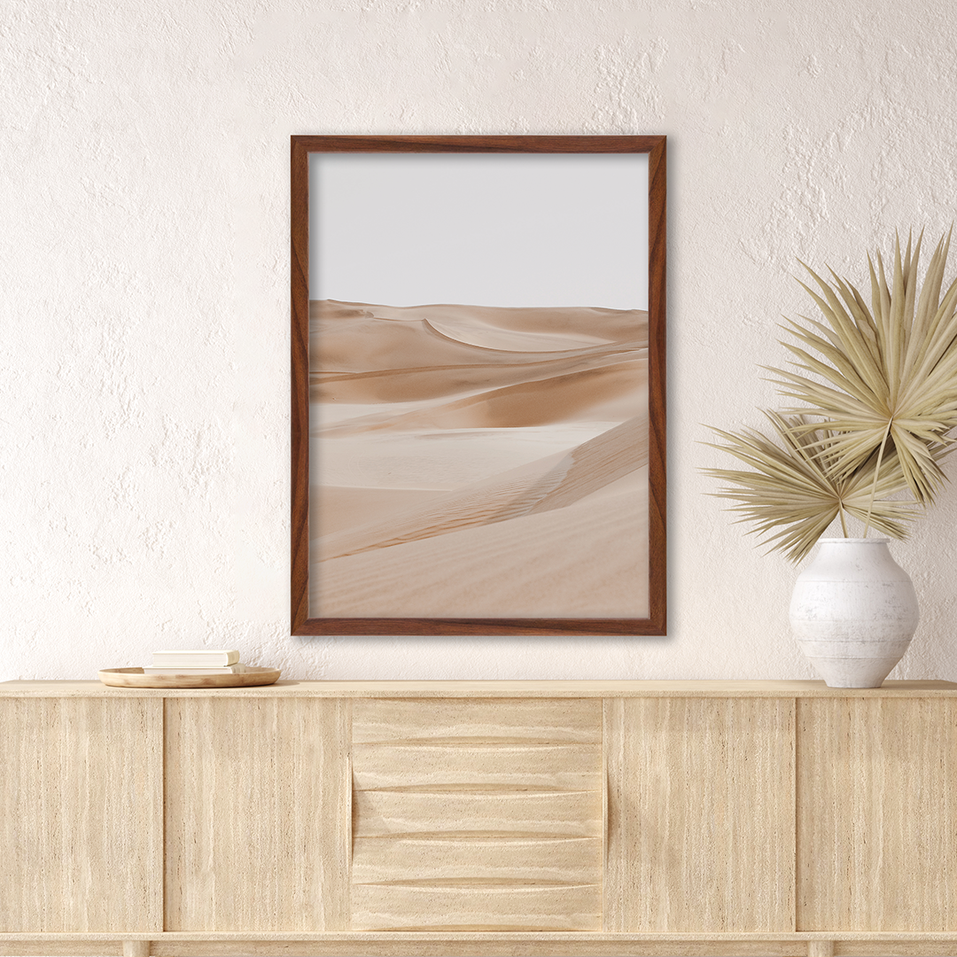 Dark Walnut Hudson Narrows Wall Frame Hanging on the wall