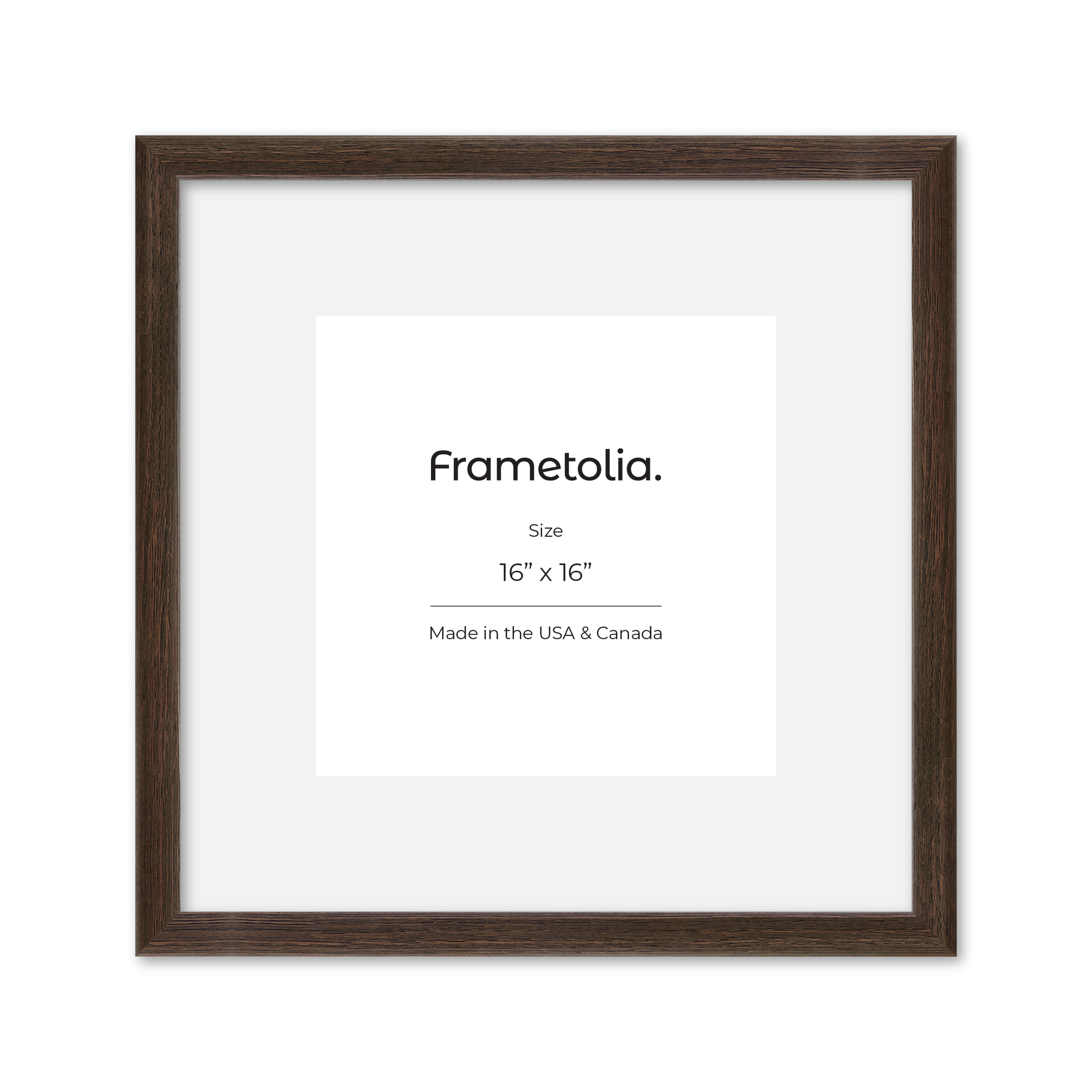 16" x 16" Dark Oak Hudson Narrows Wall Frame