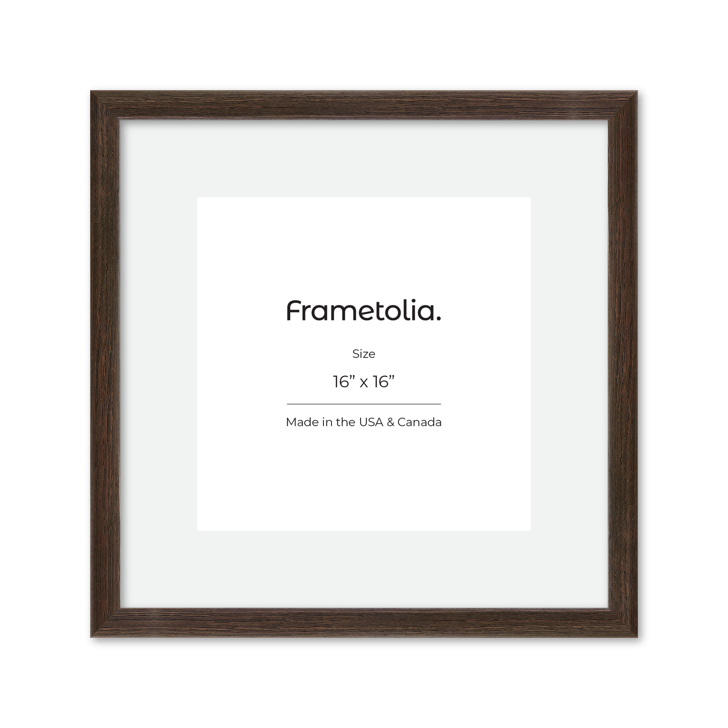 16" x 16" Dark Oak Hudson Narrows Wall Frame