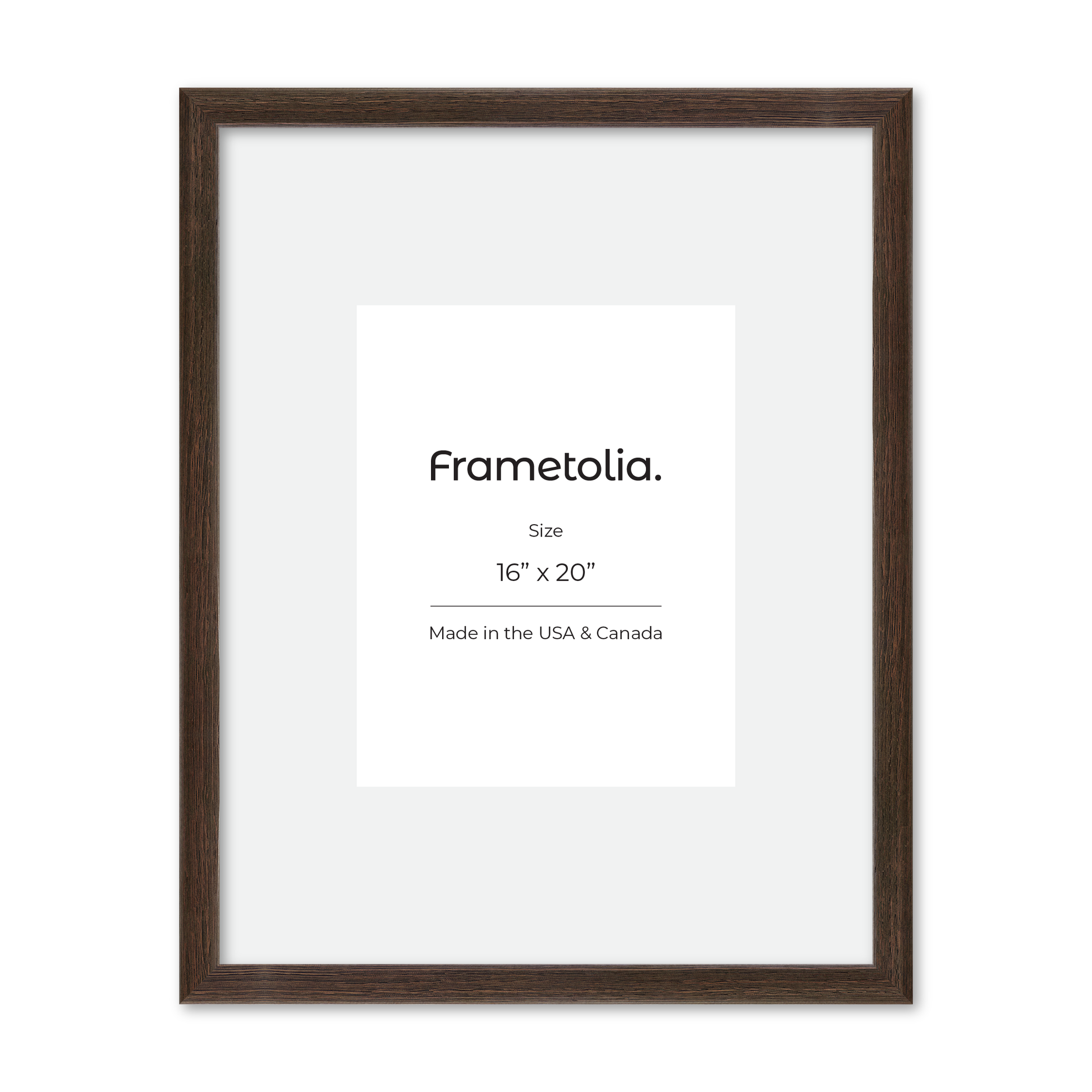 16" x 20" Dark Oak Hudson Narrows Wall Frame