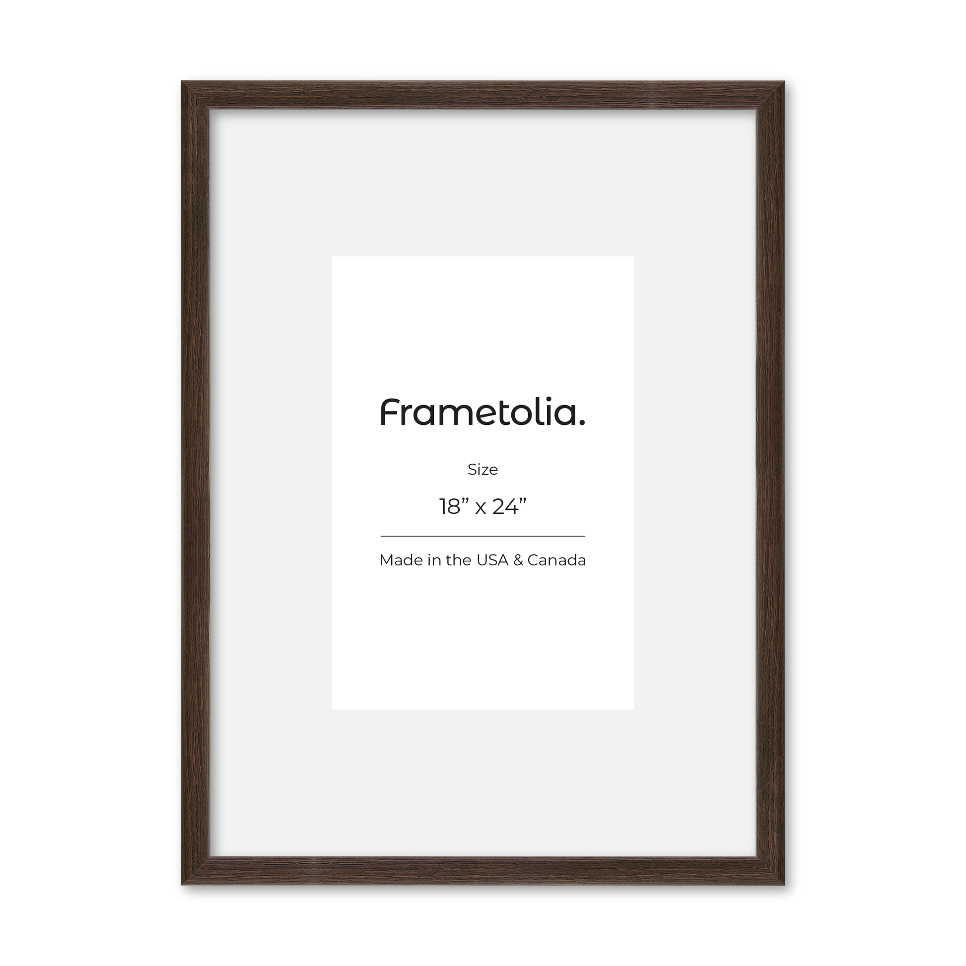 18" x 24" Dark Oak Hudson Narrows Wall Frame