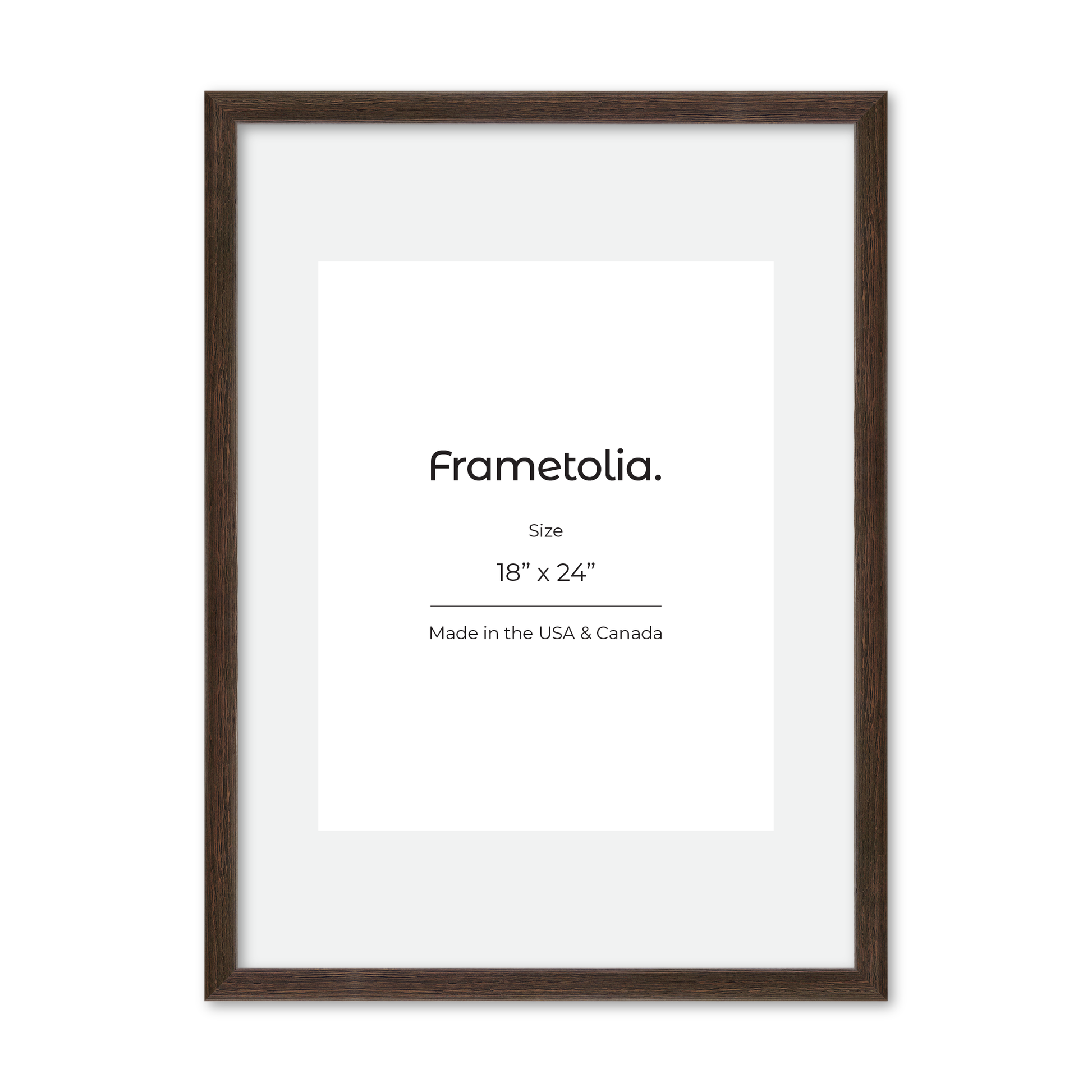 18" x 24" Dark Oak Hudson Narrows Wall Frame