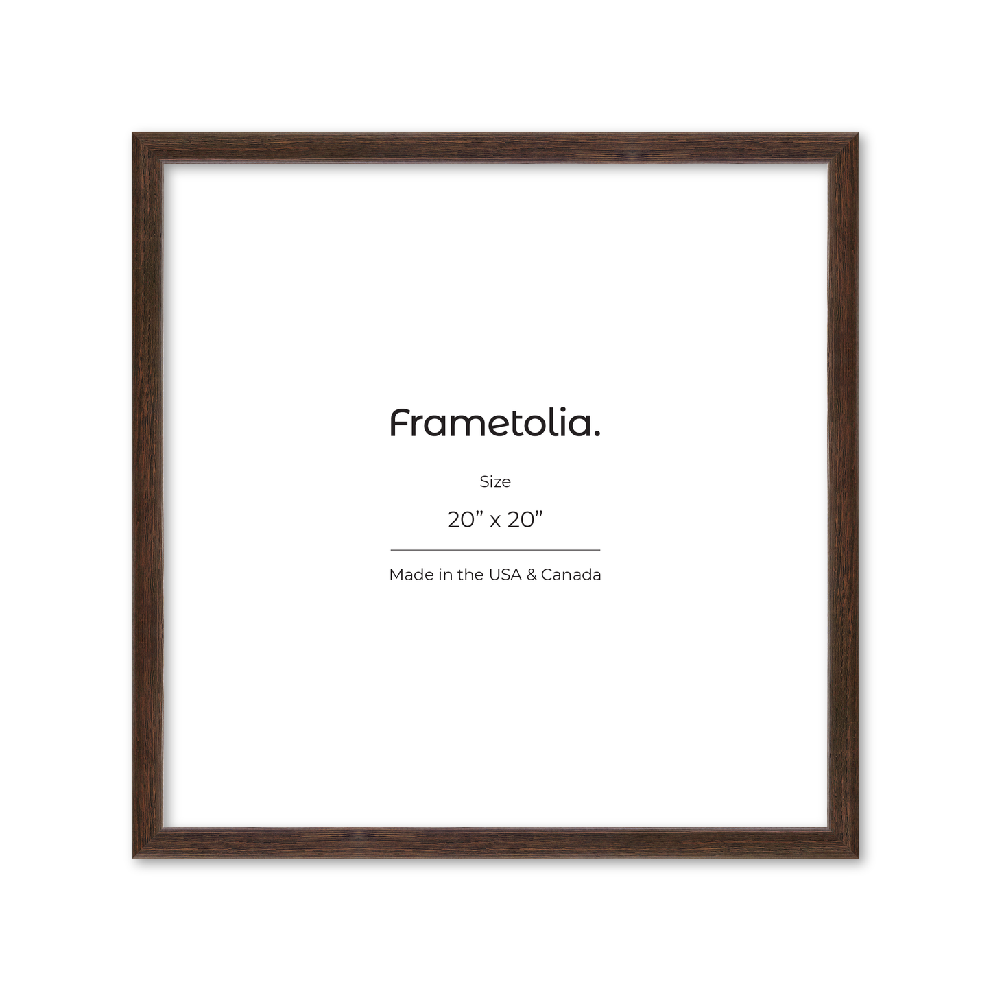 20" x 20" Dark Oak Hudson Narrows Wall Frame