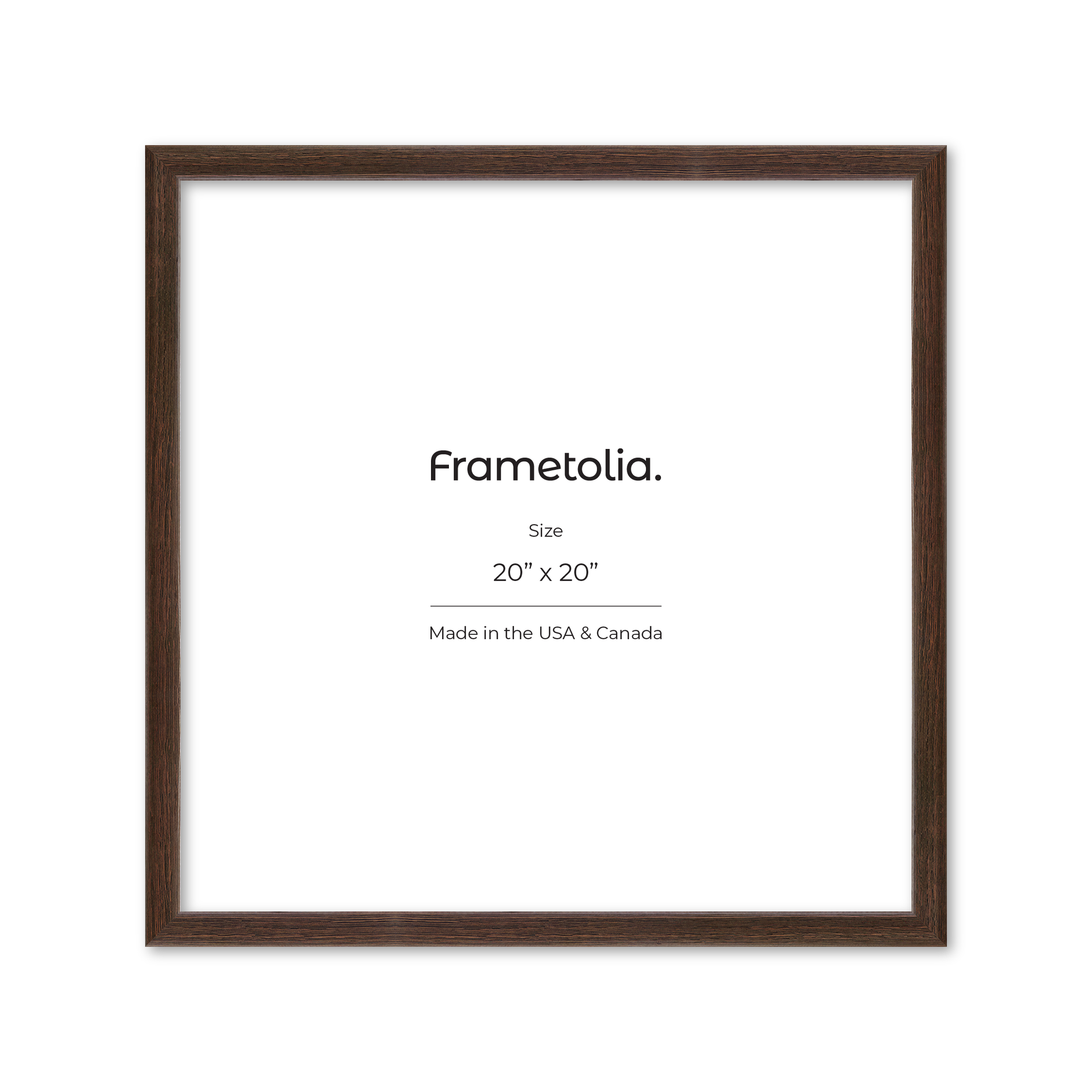 20" x 20" Dark Oak Hudson Narrows Wall Frame