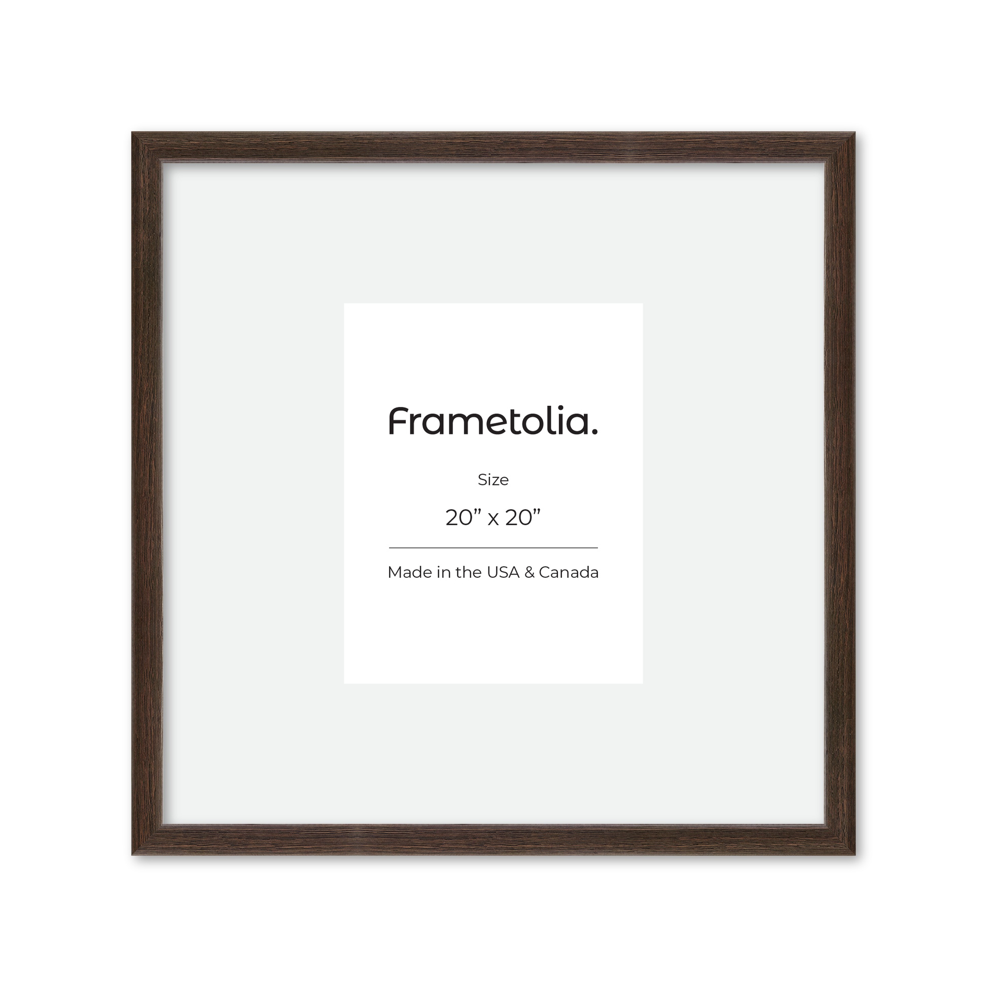 20" x 20" Dark Oak Hudson Narrows Wall Frame