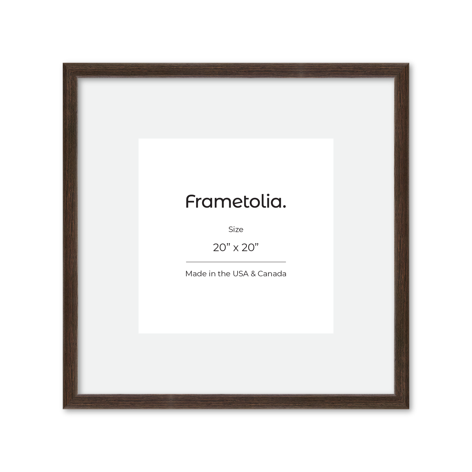 20" x 20" Dark Oak Hudson Narrows Wall Frame