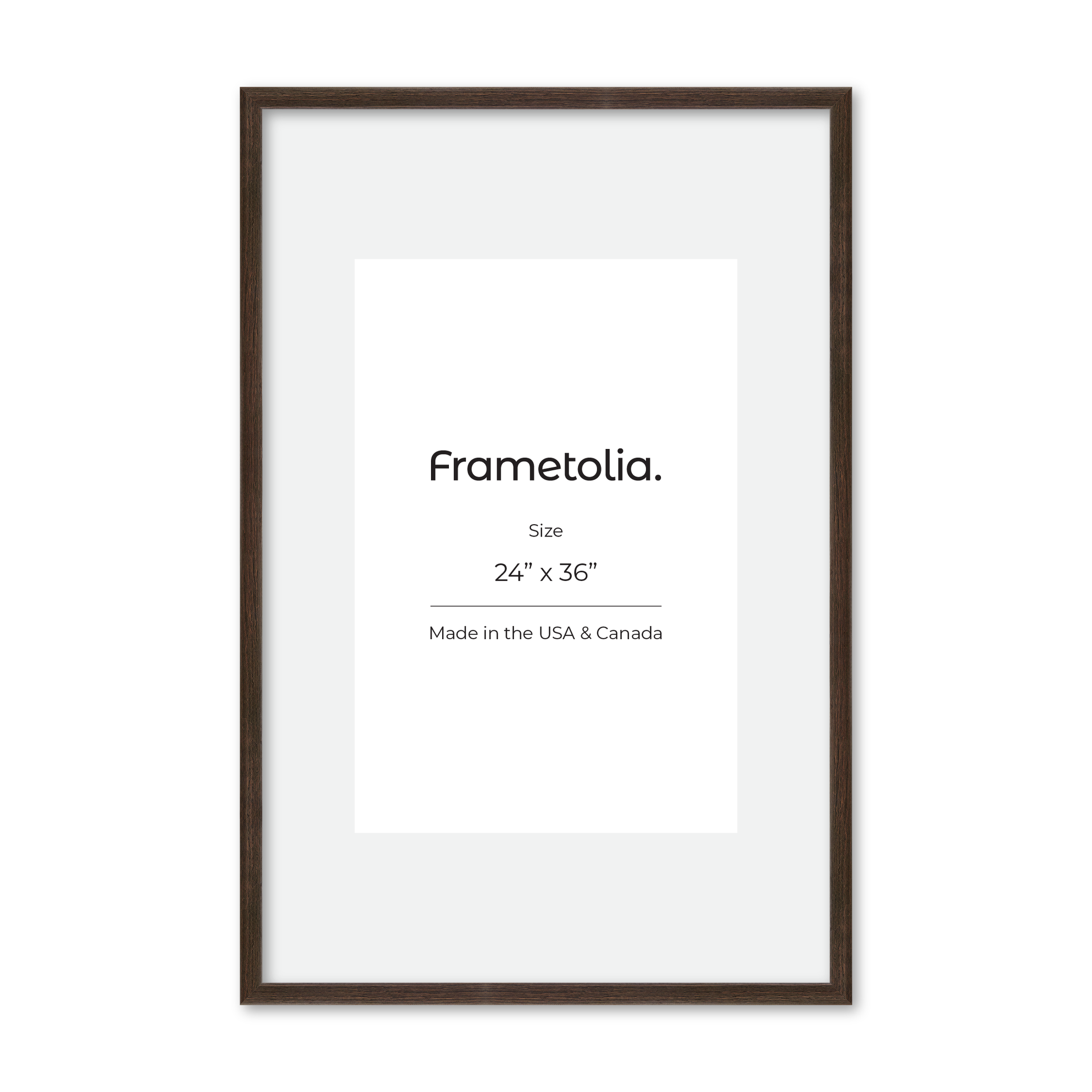 24" x 36" Dark Oak Hudson Narrows Wall Frame