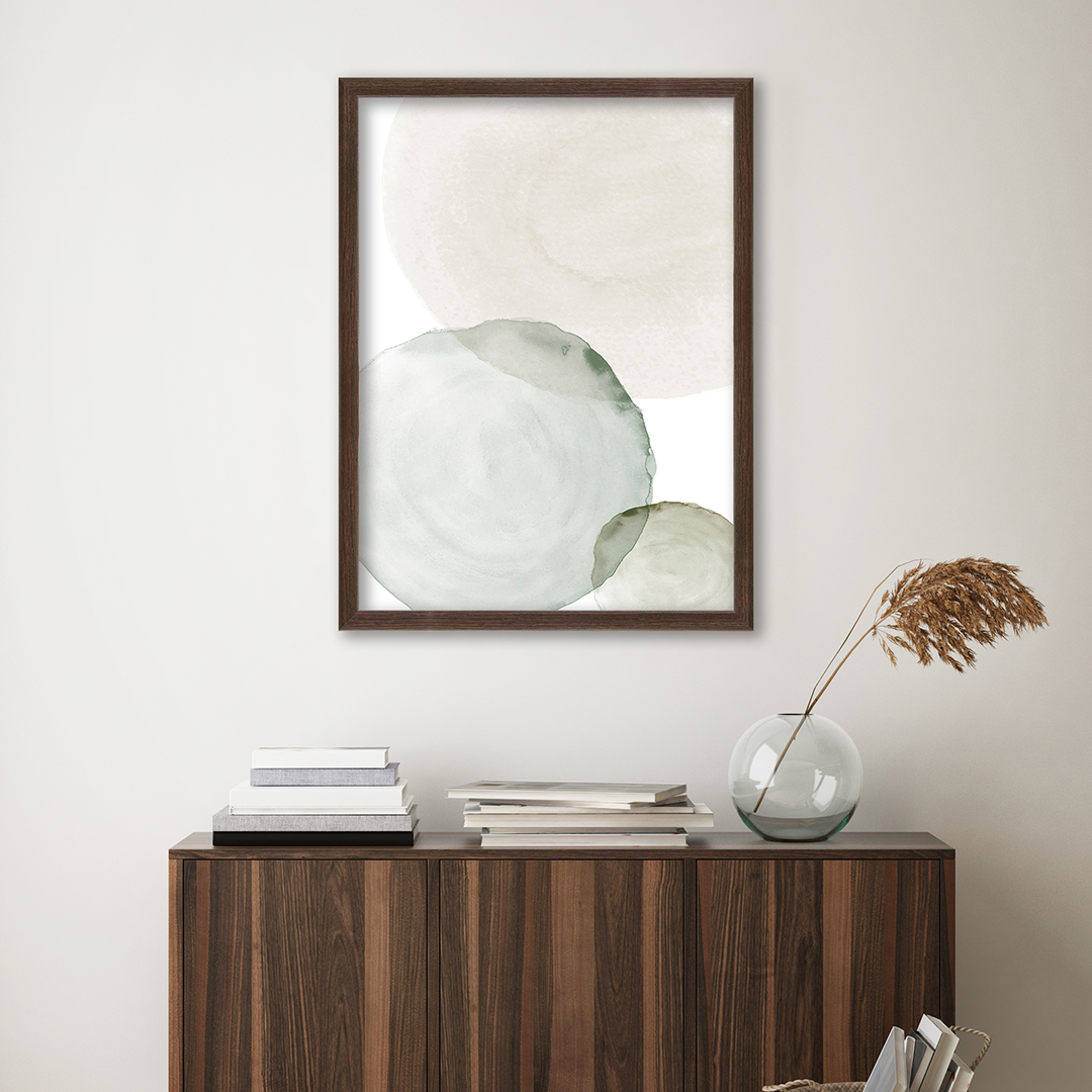 Dark Oak Hudson Narrows Wall Frame Hanging on the wall